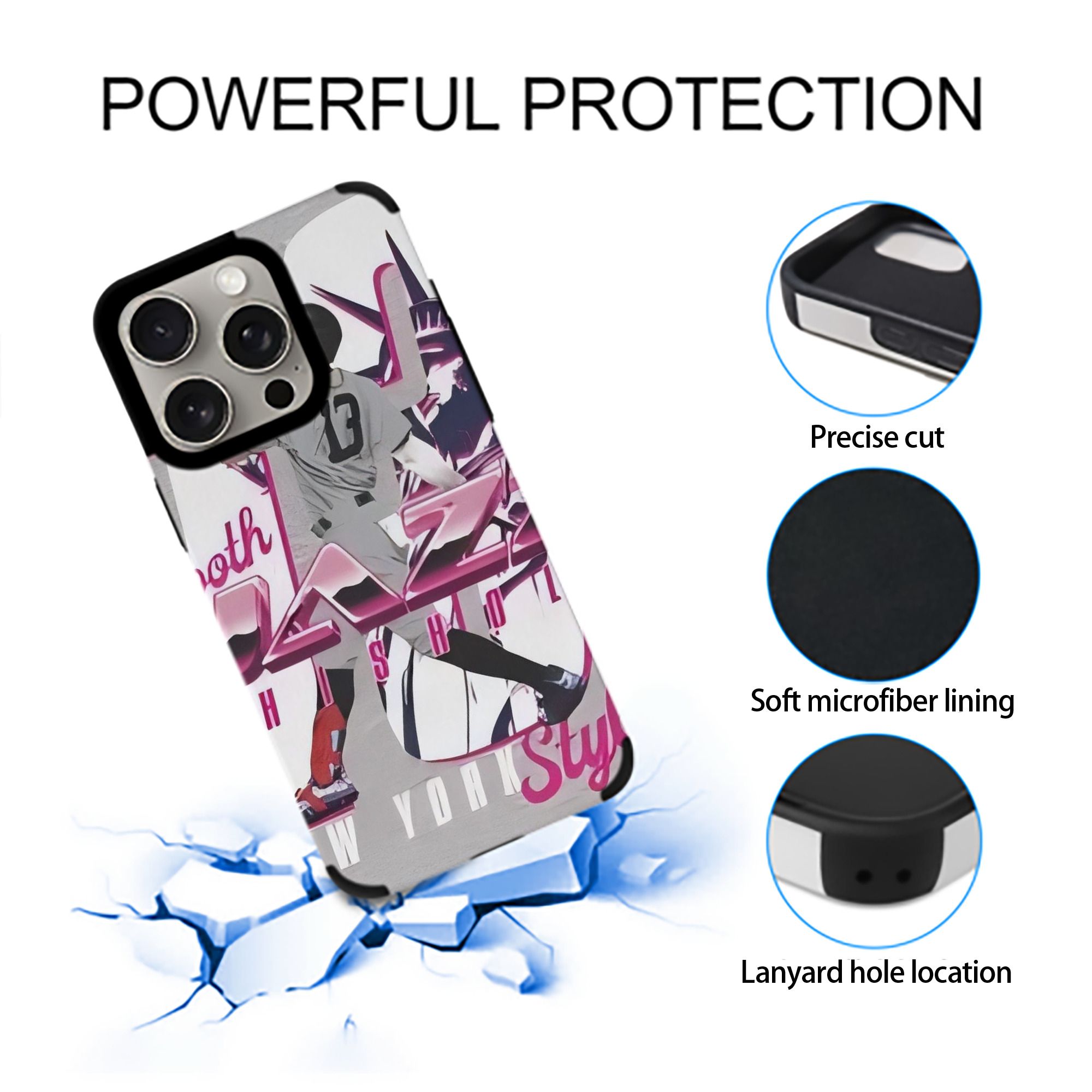 Jazz Chisholm Jr. 37 IPhone 15 Pro Max PU Leather Case – Soft Lining, 360° Protection – Precise Fit, 3D Buttons, Easy Charging – Anti-Yellowing, Easy To Clean