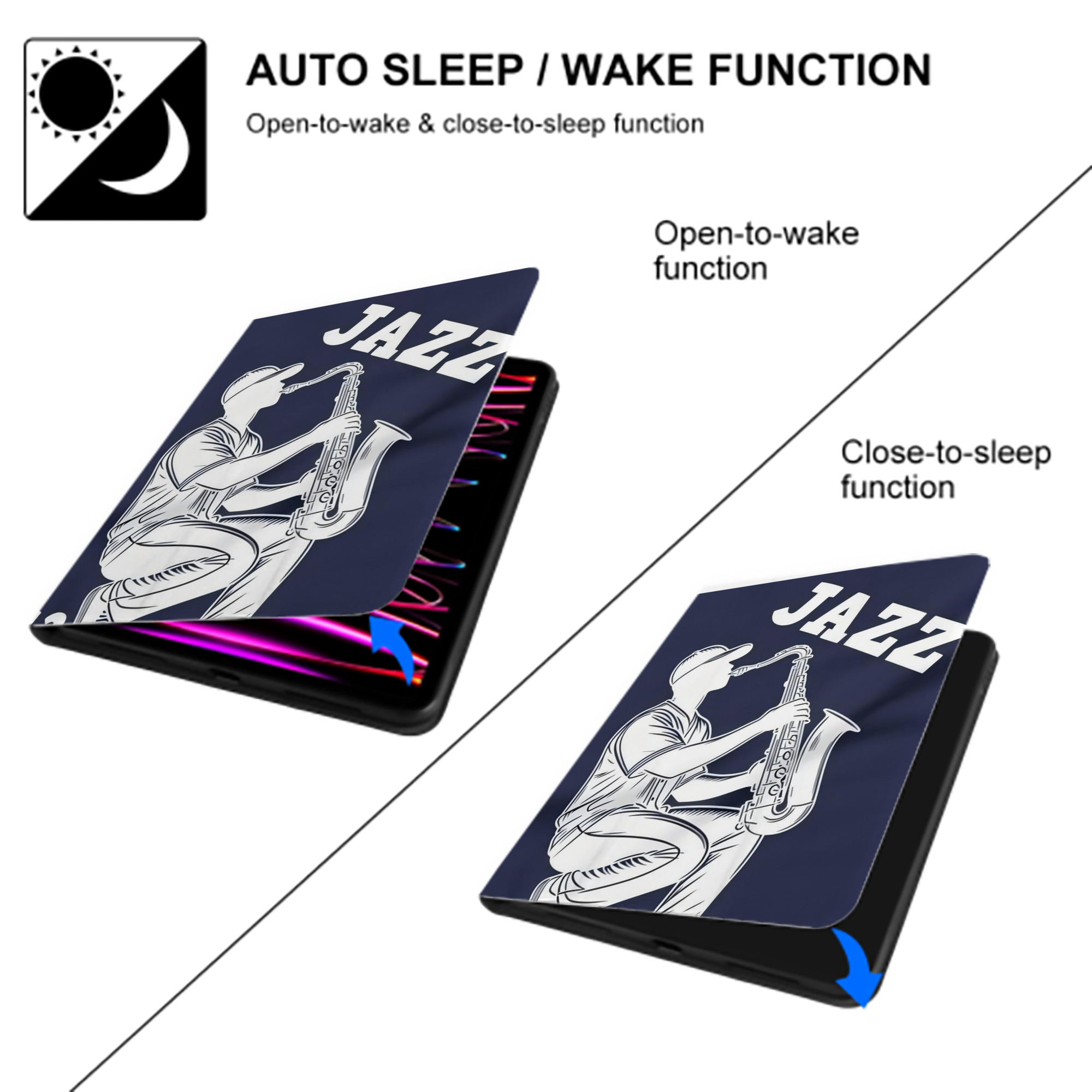 Jazz Chisholm Jr. 56 Premium Tri-Fold PU Leather & Silicone IPad Case With Pencil Slot – Fits 9.5,10.5,10.9 – Adjustable Stand, Slim, Protective