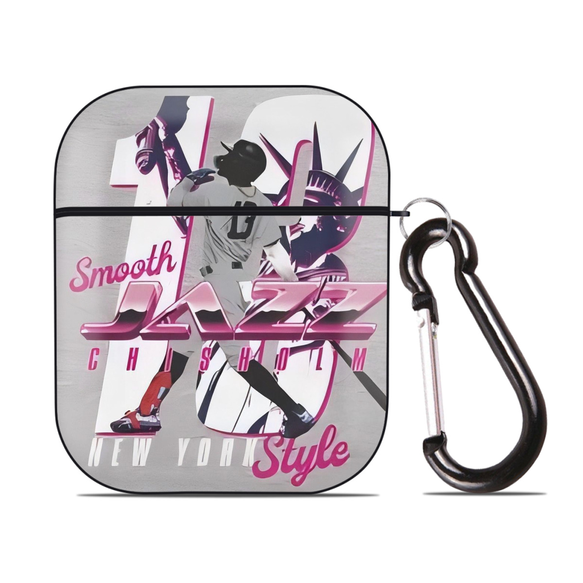 Jazz Chisholm Jr. 37 AirPods 2 Case Hard Shell Black, Flexible PC Material, Precise Cutouts, Full Protection, Anti-Fingerprint, Washable, Includes Keychain – Durable & Slim Design