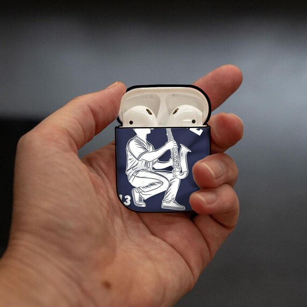 Jazz Chisholm Jr. 56 AirPods 2 Case Hard Shell Black, Flexible PC Material, Precise Cutouts, Full Protection, Anti-Fingerprint, Washable, Includes Keychain – Durable & Slim Design