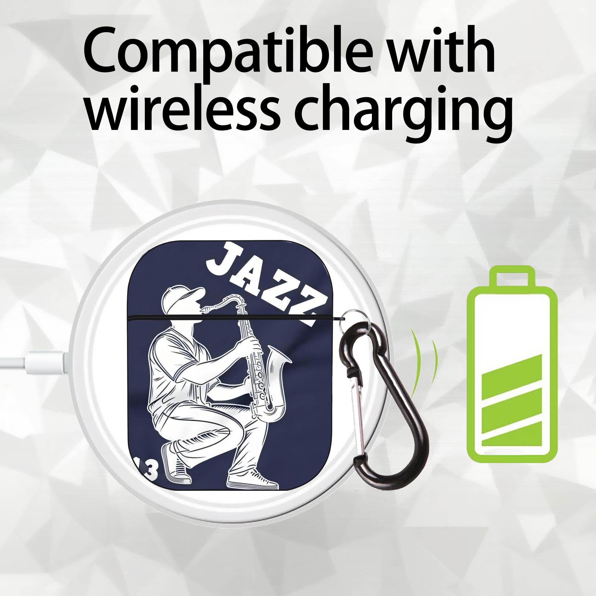 Jazz Chisholm Jr. 56 AirPods 2 Case Hard Shell Black, Flexible PC Material, Precise Cutouts, Full Protection, Anti-Fingerprint, Washable, Includes Keychain – Durable & Slim Design