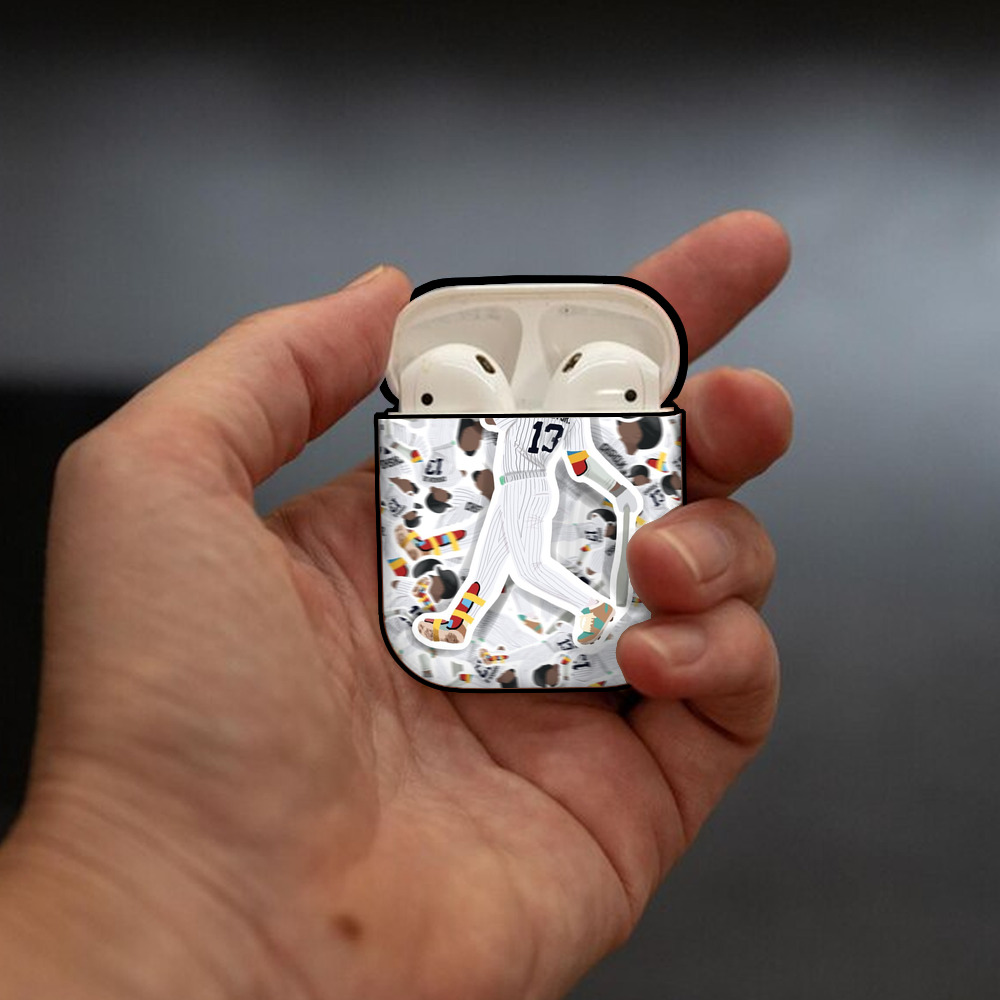 Jazz Chisholm Jr. 63 AirPods 2 Case Hard Shell Black, Flexible PC Material, Precise Cutouts, Full Protection, Anti-Fingerprint, Washable, Includes Keychain – Durable & Slim Design