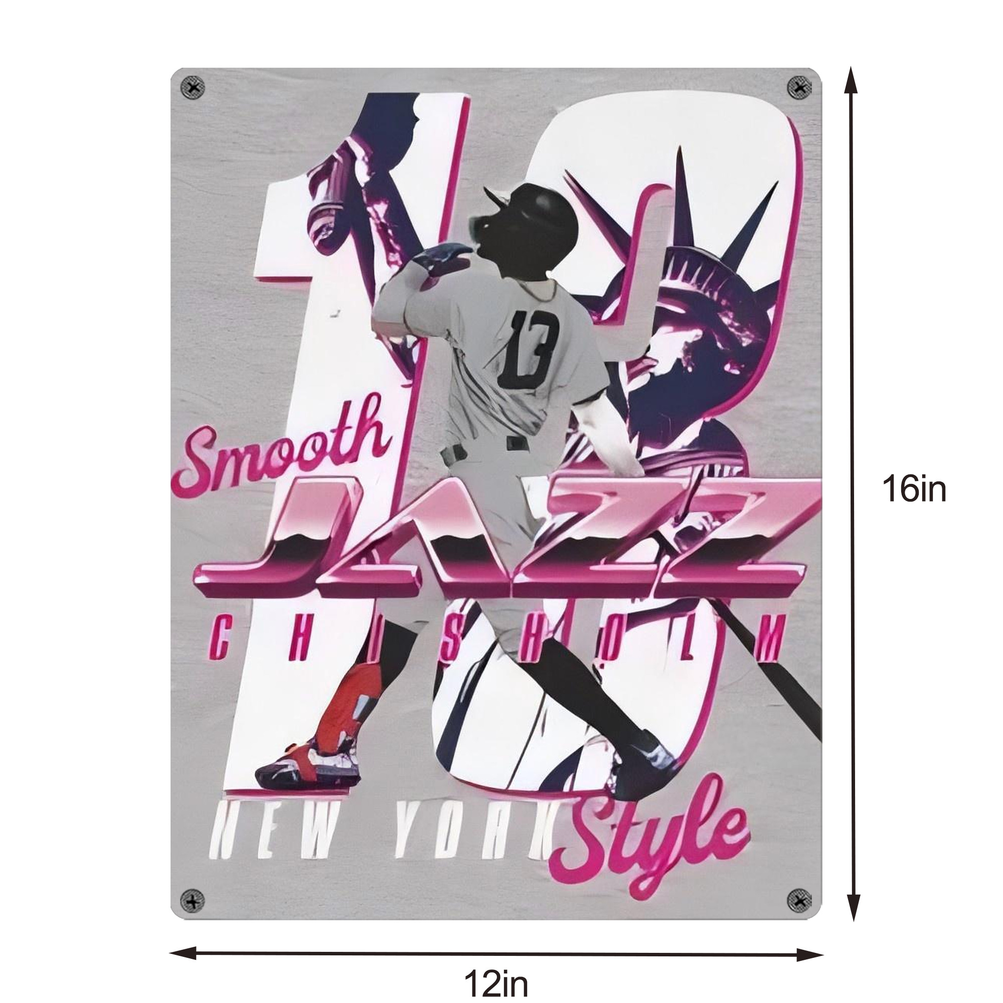 Jazz Chisholm Jr. 37 Vintage Metal Tin Sign 12x16inch – Retro Wall Art Decor For Home, Bar, Kitchen, Bedroom, Office – Durable Iron Sheet Poster, Easy To Hang, Full-Color Printing