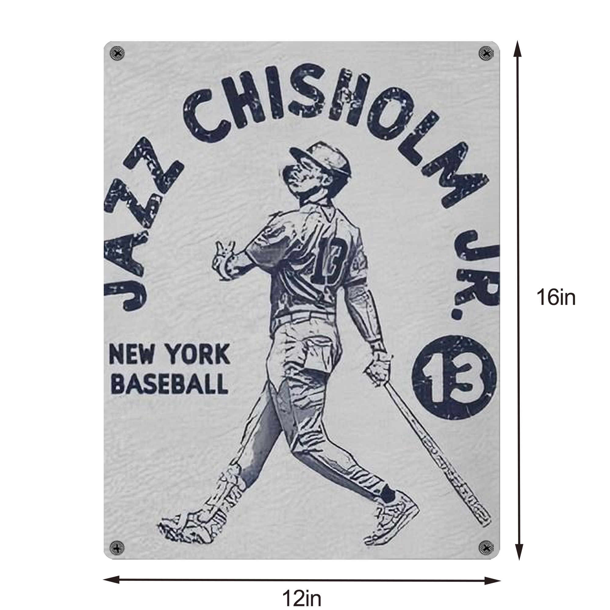 Jazz Chisholm Jr. 49 Vintage Metal Tin Sign 12x16inch – Retro Wall Art Decor For Home, Bar, Kitchen, Bedroom, Office – Durable Iron Sheet Poster, Easy To Hang, Full-Color Printing
