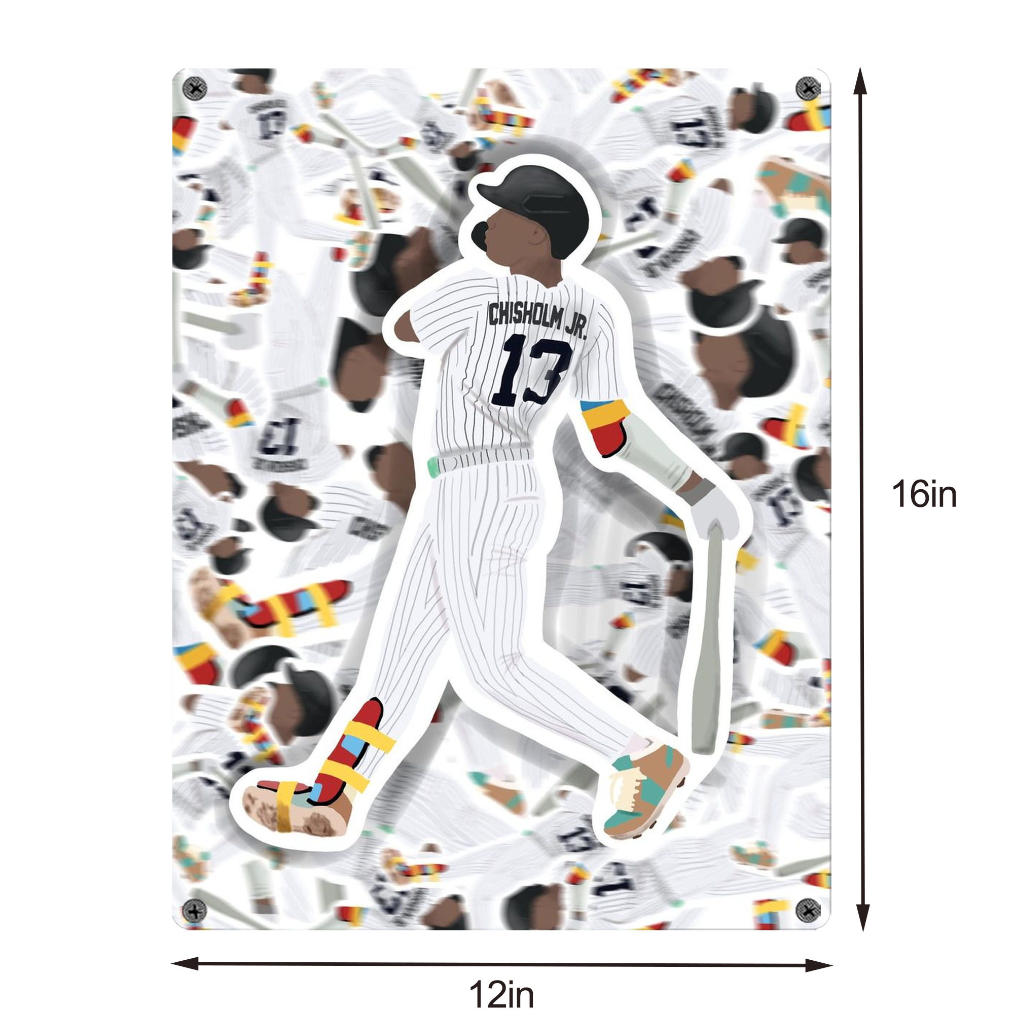 Jazz Chisholm Jr. 63 Vintage Metal Tin Sign 12x16inch – Retro Wall Art Decor For Home, Bar, Kitchen, Bedroom, Office – Durable Iron Sheet Poster, Easy To Hang, Full-Color Printing