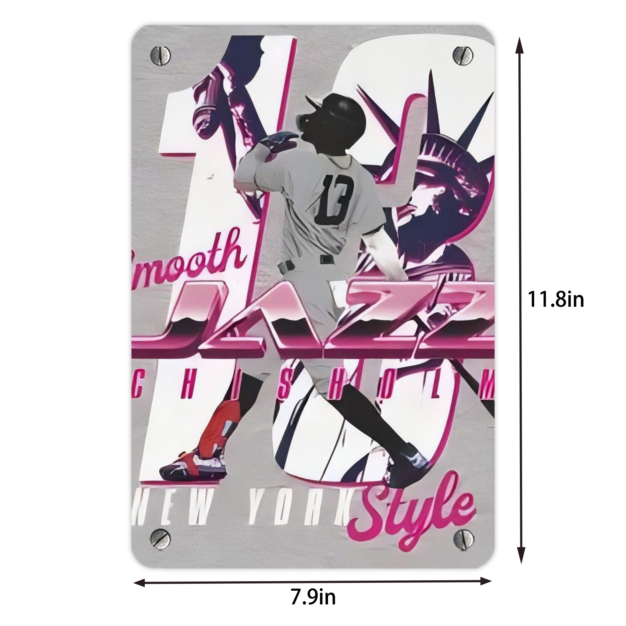 Jazz Chisholm Jr. 37 Metal Tin Sign 8x12inch - High-Quality Full-Print Decorative Wall Art, Durable Rust-Resistant Metal Plaque For Living Room, Bedroom, Kitchen, Office, Bar Décor