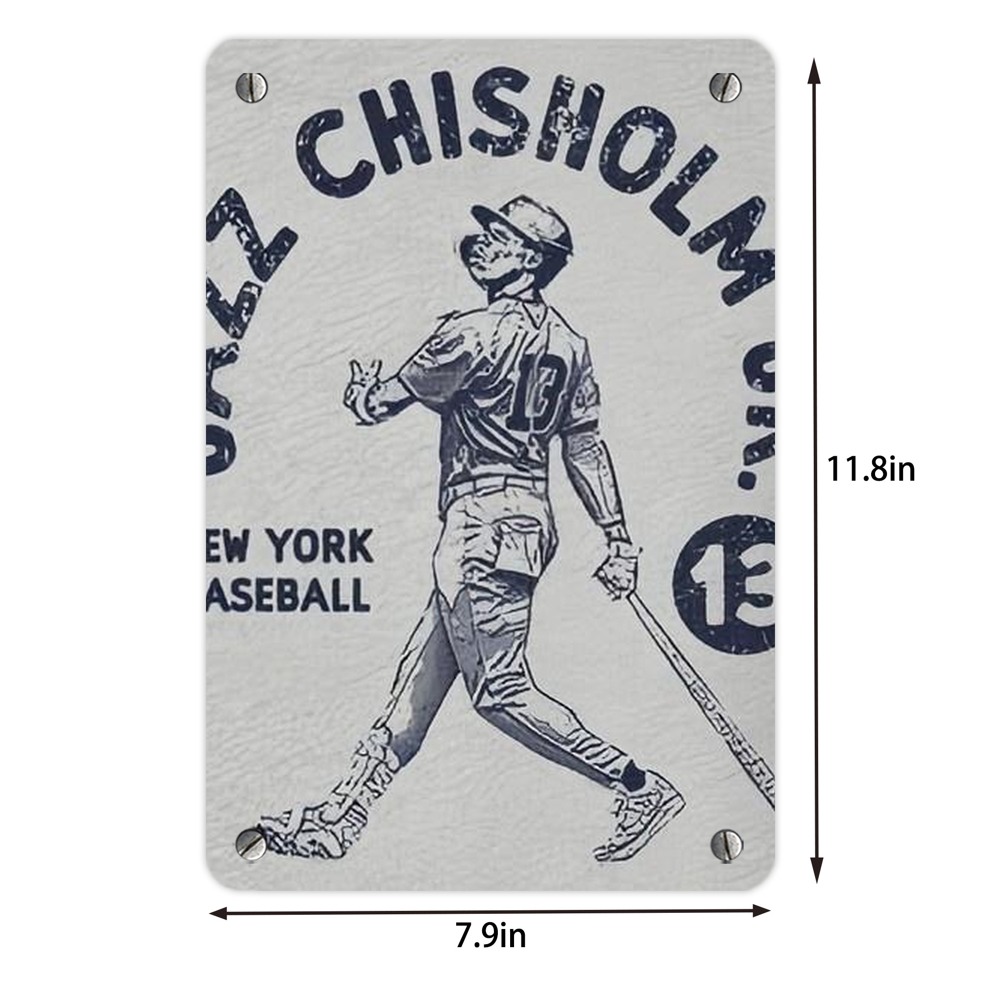 Jazz Chisholm Jr. 49 Metal Tin Sign 8x12inch - High-Quality Full-Print Decorative Wall Art, Durable Rust-Resistant Metal Plaque For Living Room, Bedroom, Kitchen, Office, Bar Décor