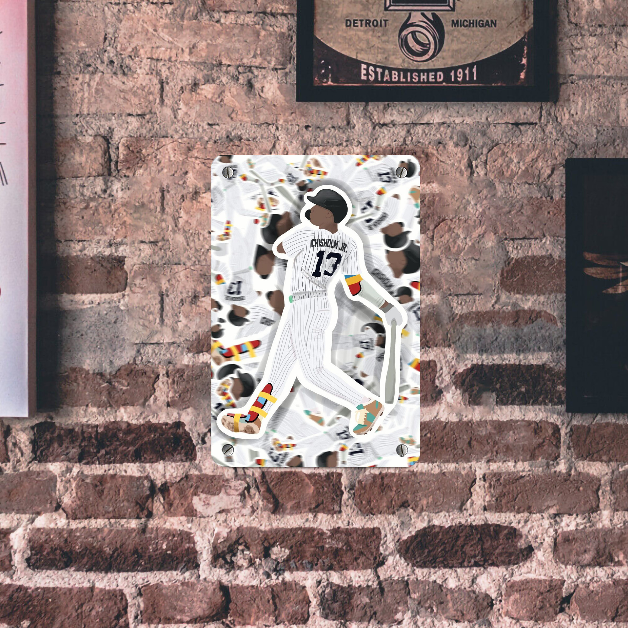 Jazz Chisholm Jr. 63 Metal Tin Sign 8x12inch - High-Quality Full-Print Decorative Wall Art, Durable Rust-Resistant Metal Plaque For Living Room, Bedroom, Kitchen, Office, Bar Décor