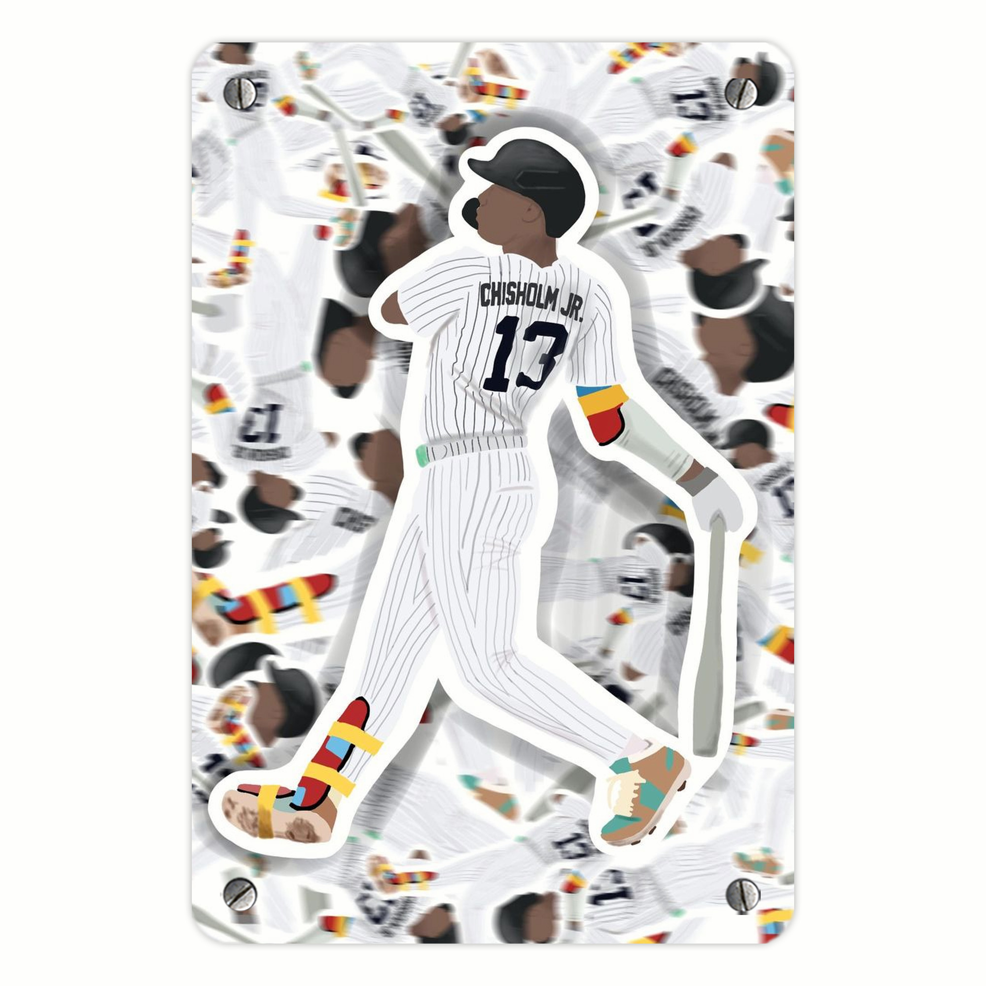 Jazz Chisholm Jr. 63 Metal Tin Sign 8x12inch - High-Quality Full-Print Decorative Wall Art, Durable Rust-Resistant Metal Plaque For Living Room, Bedroom, Kitchen, Office, Bar Décor