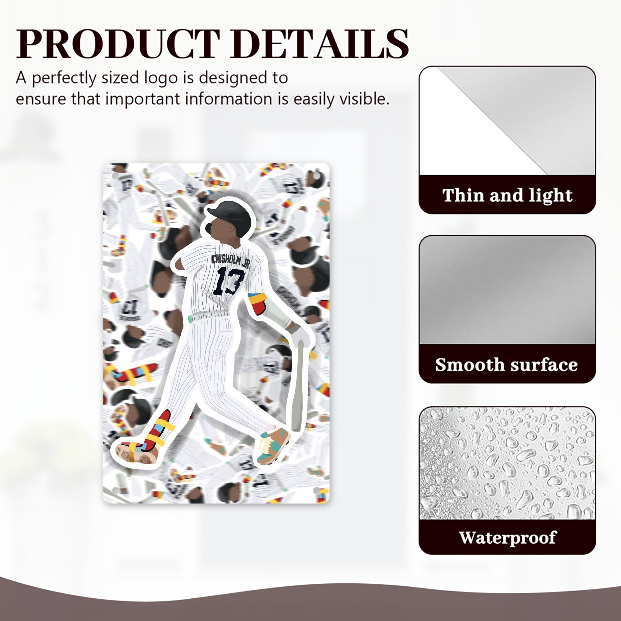 Jazz Chisholm Jr. 63 8x12inch Vertical Aluminum Sign - Durable Fade-Resistant Indoor/Outdoor Safety & Information Plaque For Office, Hotel, Restaurant, Bar, Public Spaces