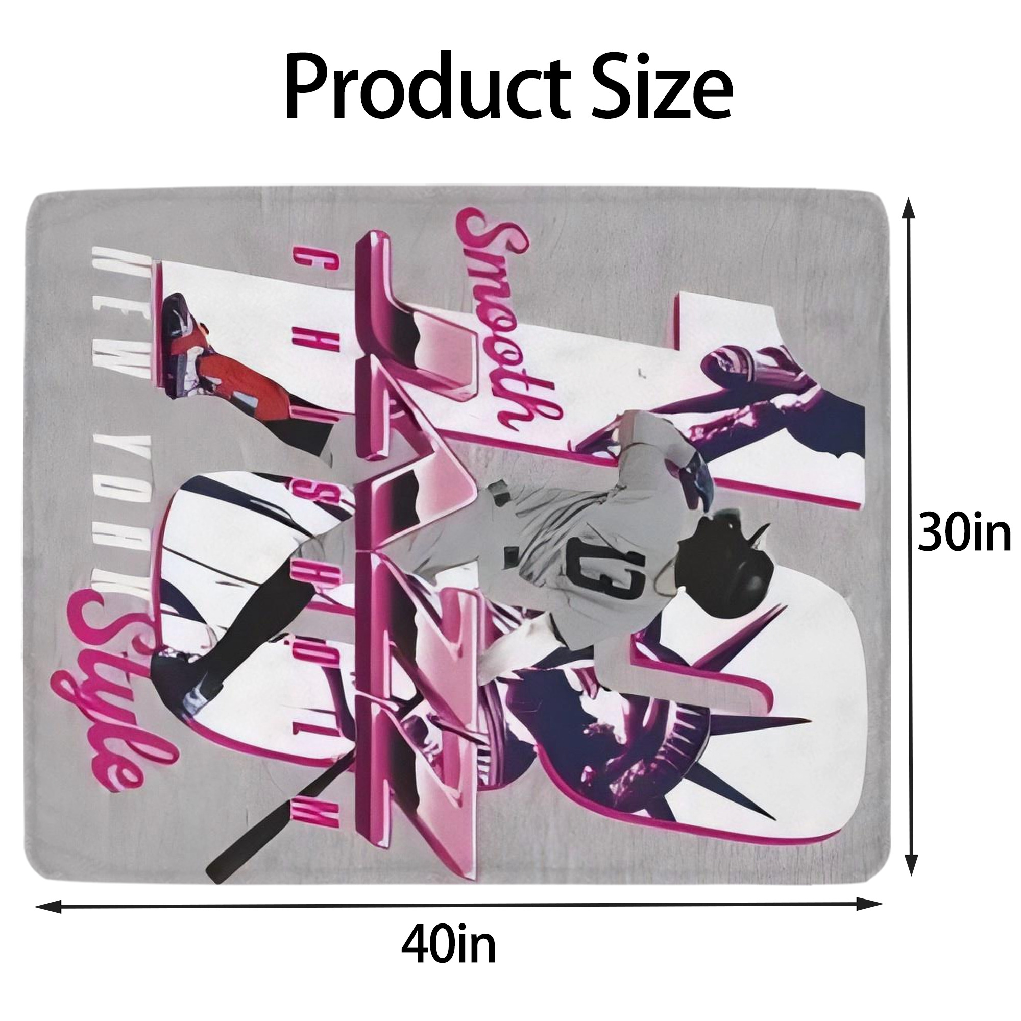 Jazz Chisholm Jr. 37 Soft Plush Fleece Blanket 30x40 Inch - 300GSM Flannel, Ultra Soft & Warm, Lightweight & Durable, Perfect For Kids, Adults, Couch, Bed, Camping, Travel, Gift For Family & Friends