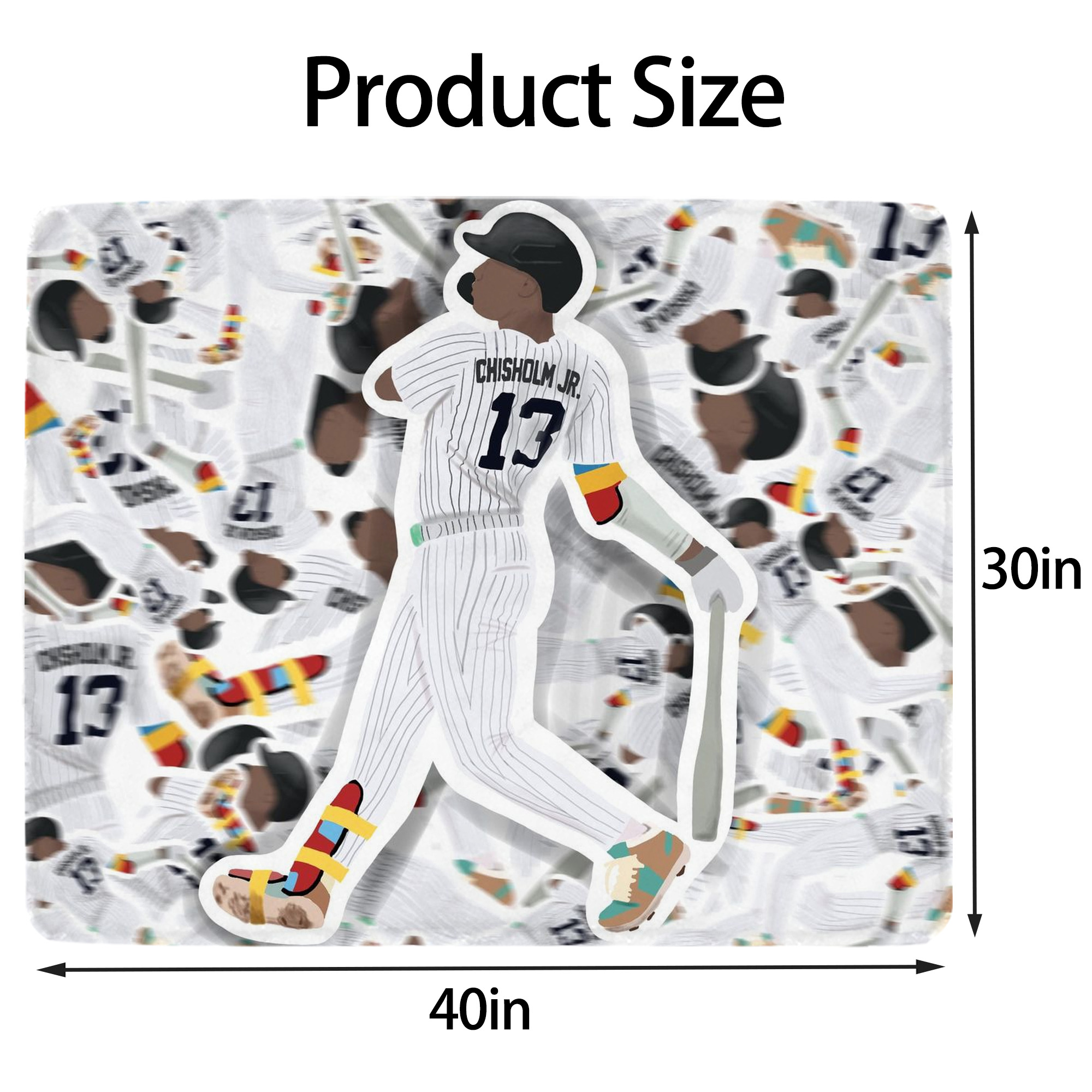 Jazz Chisholm Jr. 63 Soft Plush Fleece Blanket 30x40 Inch - 300GSM Flannel, Ultra Soft & Warm, Lightweight & Durable, Perfect For Kids, Adults, Couch, Bed, Camping, Travel, Gift For Family & Friends