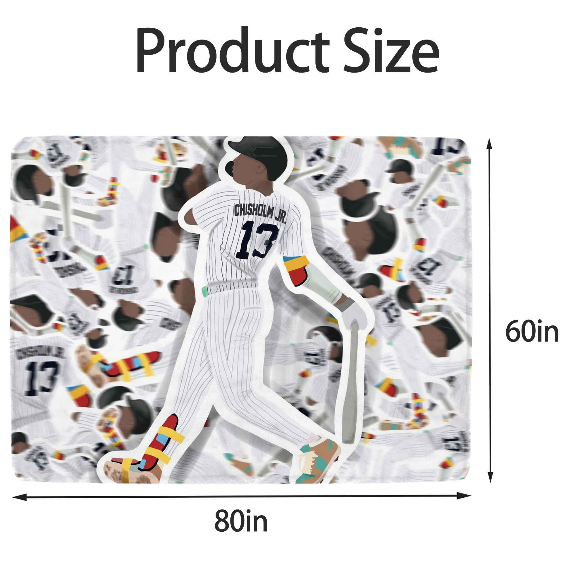 Jazz Chisholm Jr. 63 Soft Fleece Throw Blanket 60 X 80 Inch – Super Soft, Lightweight, And Durable – Perfect For Sofa, Bed, Camping, And More – Ideal Gift For Family And Friends