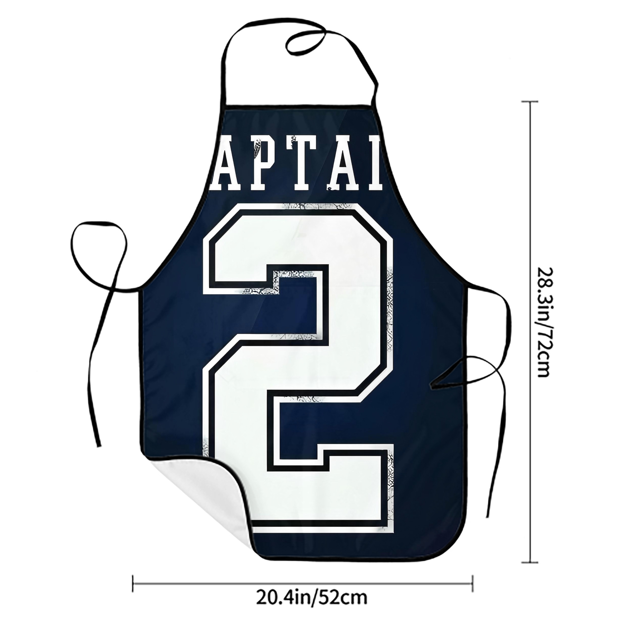 Derek Jeter 28 Stain-Resistant Polyester Apron With Pocket – Full Print, Waterproof, Anti-Wrinkle, Anti-Pilling – Ideal For Kitchen, BBQ, Restaurant, Salon & More