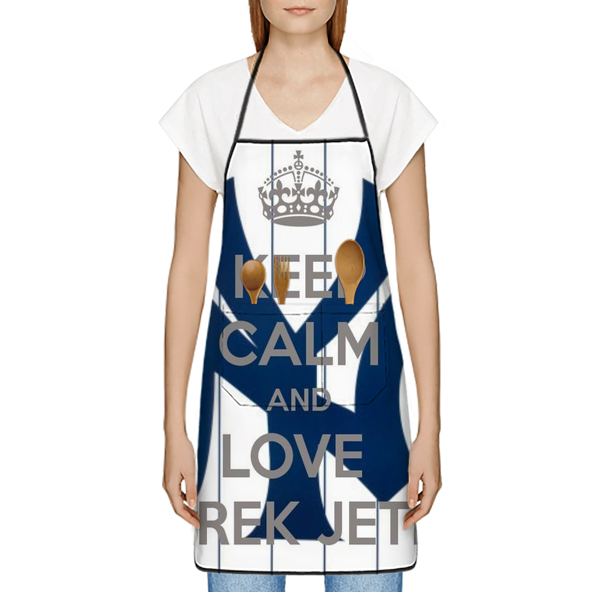 Derek Jeter 39 Stain-Resistant Polyester Apron With Pocket – Full Print, Waterproof, Anti-Wrinkle, Anti-Pilling – Ideal For Kitchen, BBQ, Restaurant, Salon & More