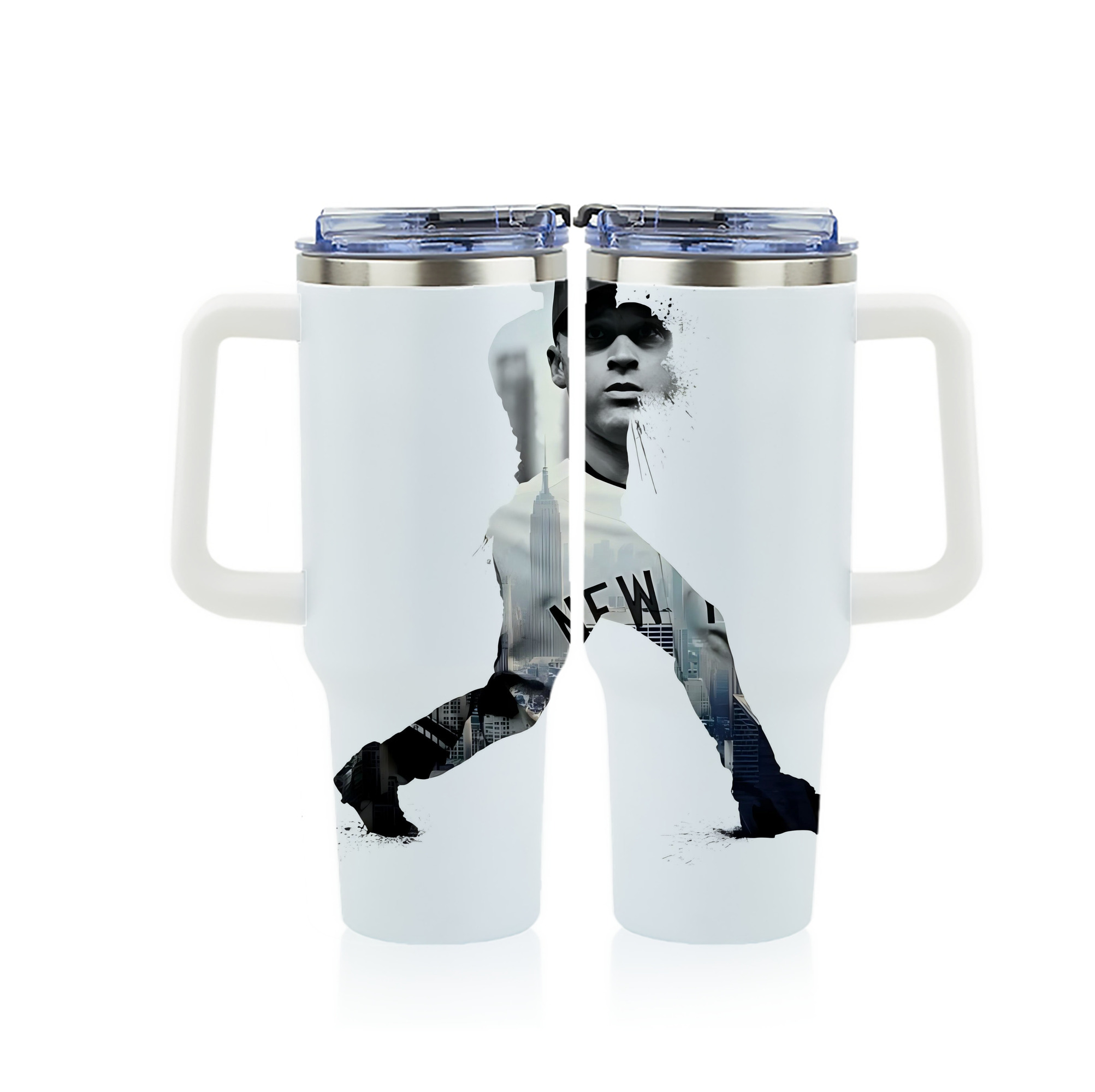 Derek Jeter 54 40oz Full Wrap Car Tumbler – Durable Stainless Steel Travel Mug With Vibrant UV Print – Double Wall Insulated, Fits Most Car Cup Holders
