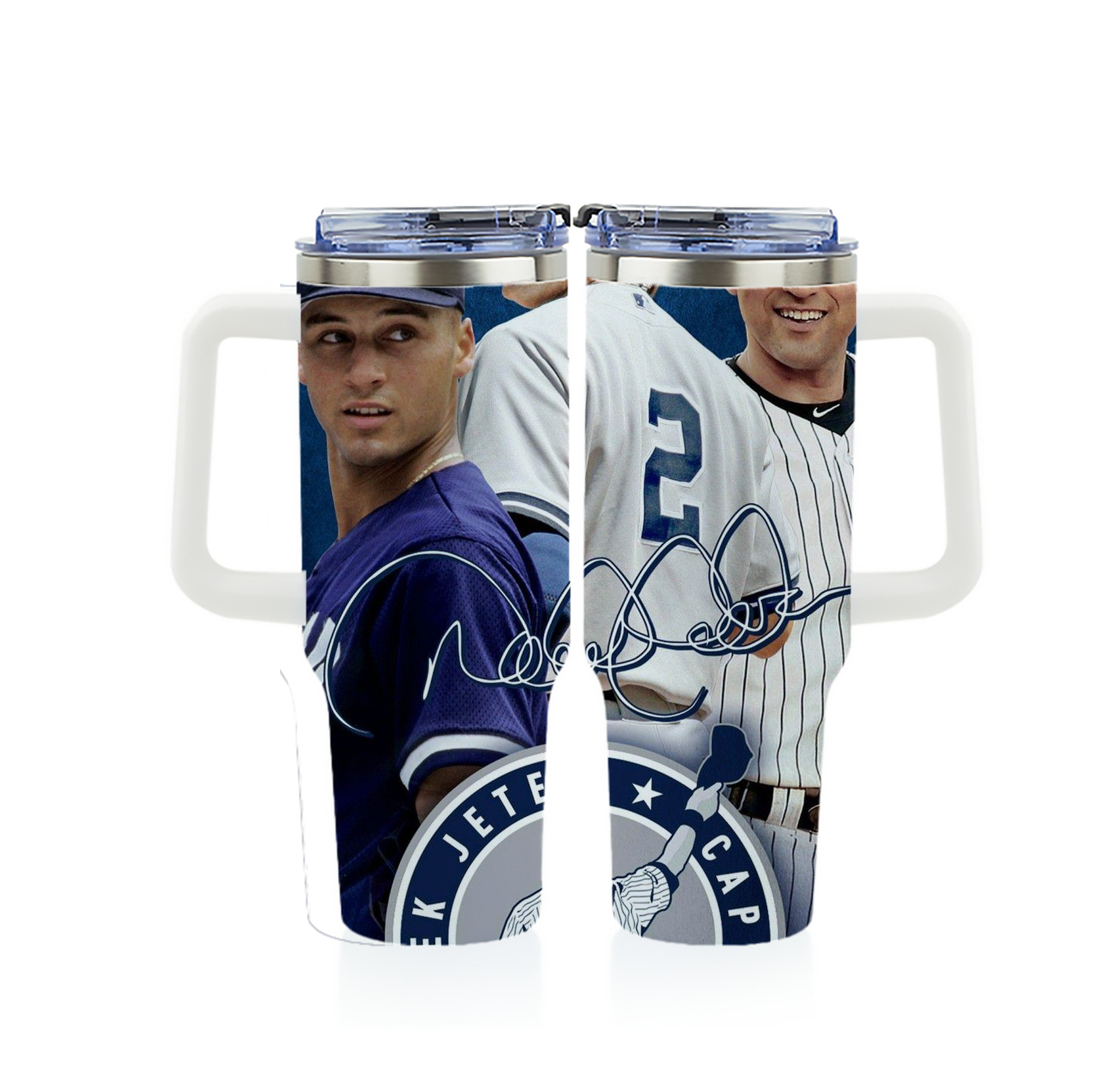 Derek Jeter 92 40oz Full Wrap Car Tumbler – Durable Stainless Steel Travel Mug With Vibrant UV Print – Double Wall Insulated, Fits Most Car Cup Holders