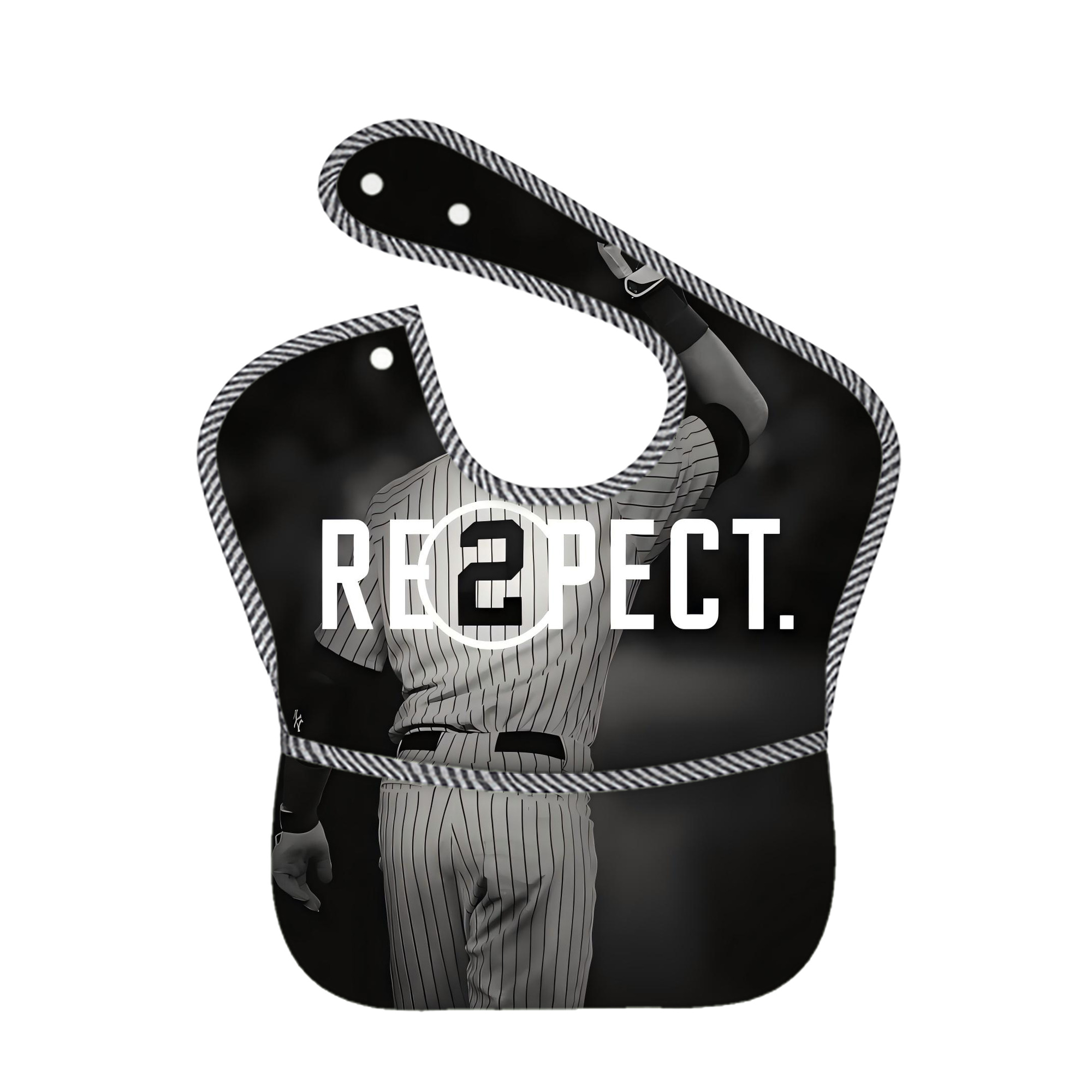 Derek Jeter 37 Adjustable Waterproof Toddler Bib – Full-Print Durable Polyester – Foldable Crumb Pocket – Easy Snap Closure – Soft