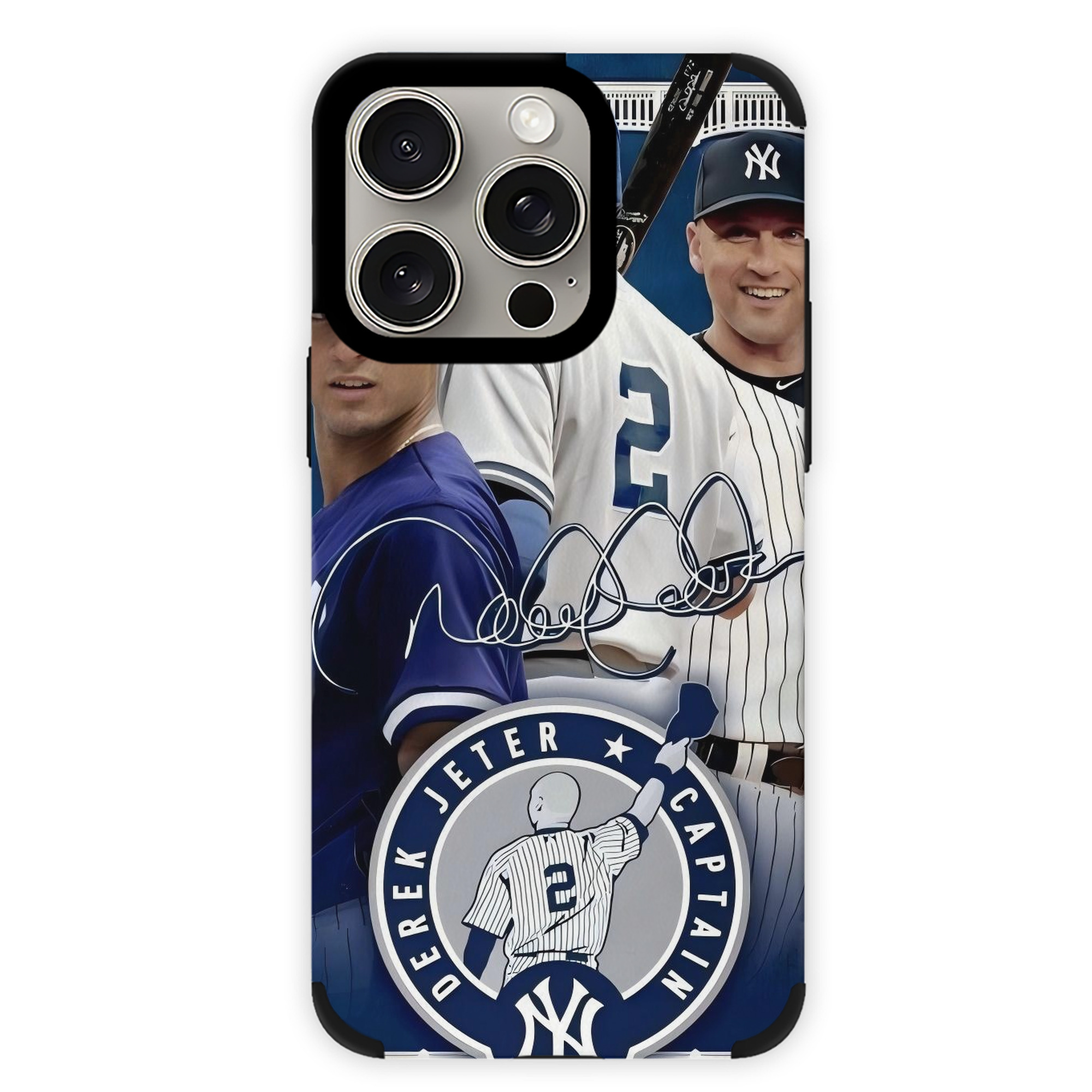 Derek Jeter 47 IPhone 15 Pro Max PU Leather Case – Soft Lining, 360° Protection – Precise Fit, 3D Buttons, Easy Charging – Anti-Yellowing, Easy To Clean