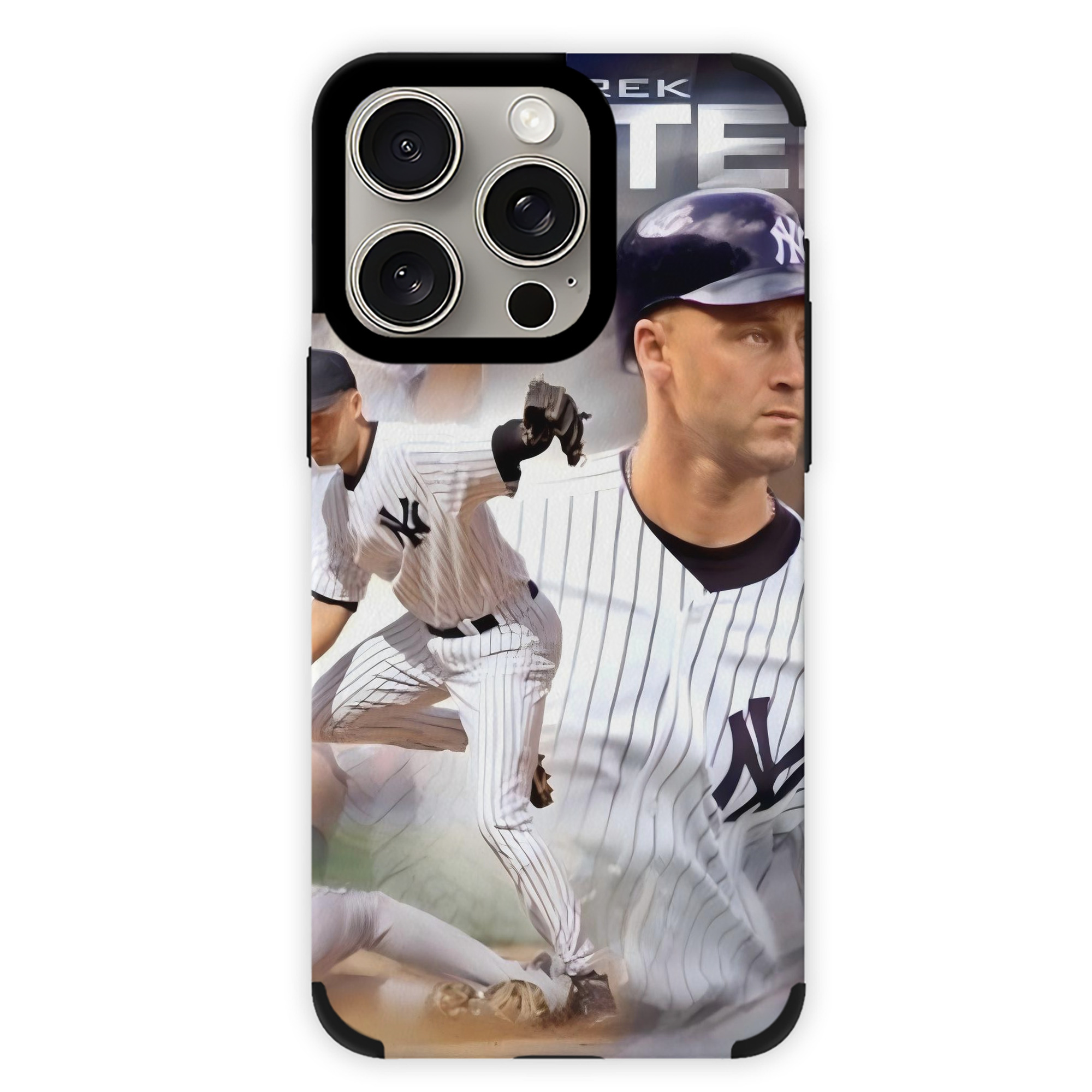 Derek Jeter 60 IPhone 15 Pro Max PU Leather Case – Soft Lining, 360° Protection – Precise Fit, 3D Buttons, Easy Charging – Anti-Yellowing, Easy To Clean