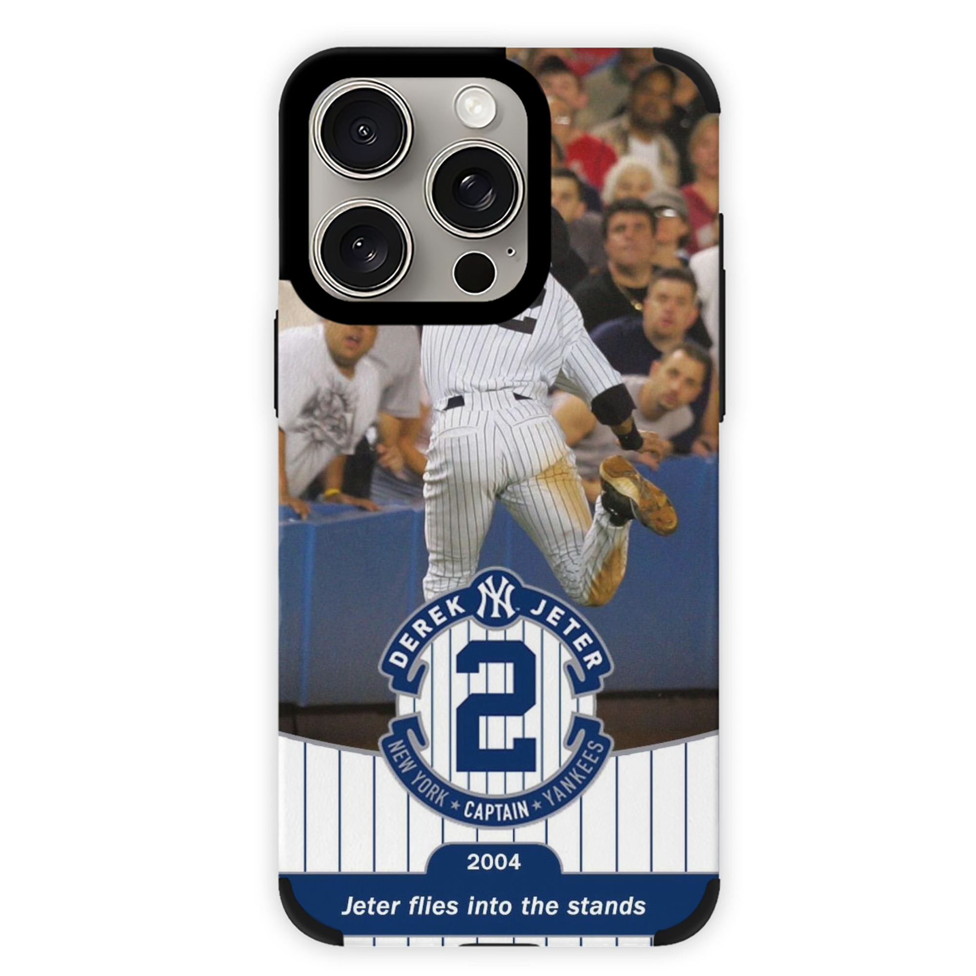Derek Jeter 94 IPhone 15 Pro Max PU Leather Case – Soft Lining, 360° Protection – Precise Fit, 3D Buttons, Easy Charging – Anti-Yellowing, Easy To Clean