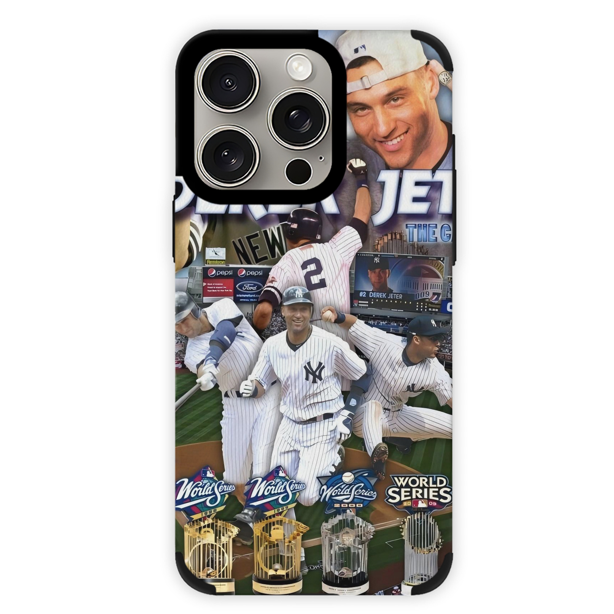 Derek Jeter 100 IPhone 15 Pro Max PU Leather Case – Soft Lining, 360° Protection – Precise Fit, 3D Buttons, Easy Charging – Anti-Yellowing, Easy To Clean
