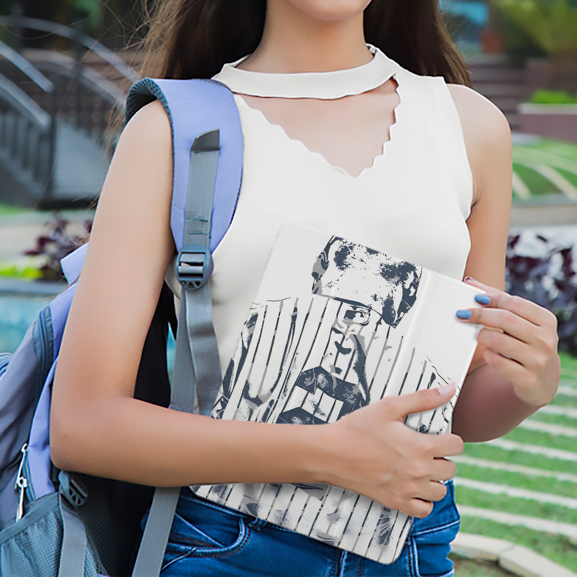 Derek Jeter 30 Premium Tri-Fold PU Leather & Silicone IPad Case With Pencil Slot – Fits 9.5,10.5,10.9 – Adjustable Stand, Slim, Protective