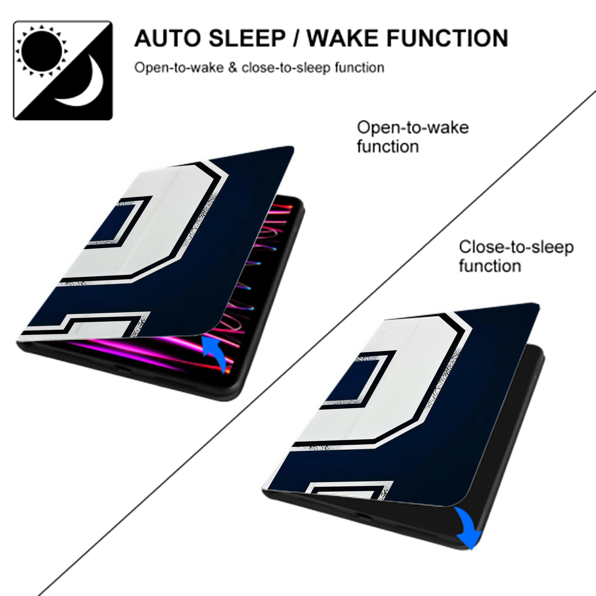 Derek Jeter 28 IPad Book-Style Case With Pencil Slot – Slim PU & TPU Cover – Full Protection, Precise Fit, Water & Scratch Resistant