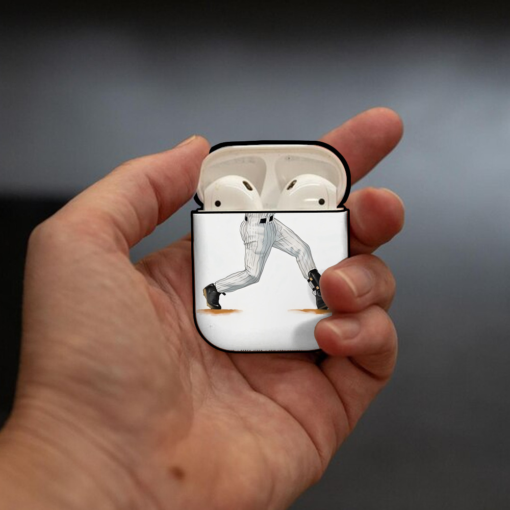 Derek Jeter 64 AirPods 2 Case Hard Shell Black, Flexible PC Material, Precise Cutouts, Full Protection, Anti-Fingerprint, Washable, Includes Keychain – Durable & Slim Design