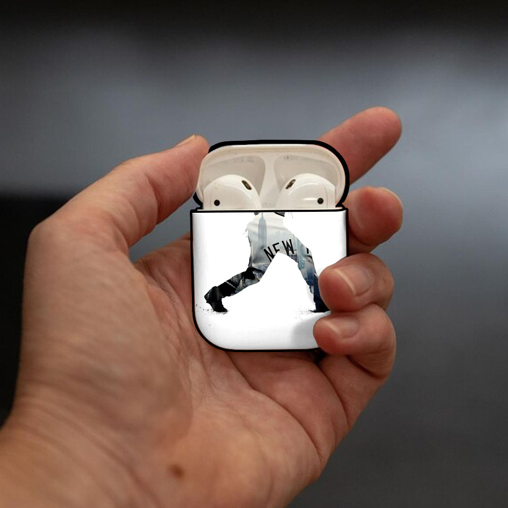 Derek Jeter 98 AirPods 2 Case Hard Shell Black, Flexible PC Material, Precise Cutouts, Full Protection, Anti-Fingerprint, Washable, Includes Keychain – Durable & Slim Design