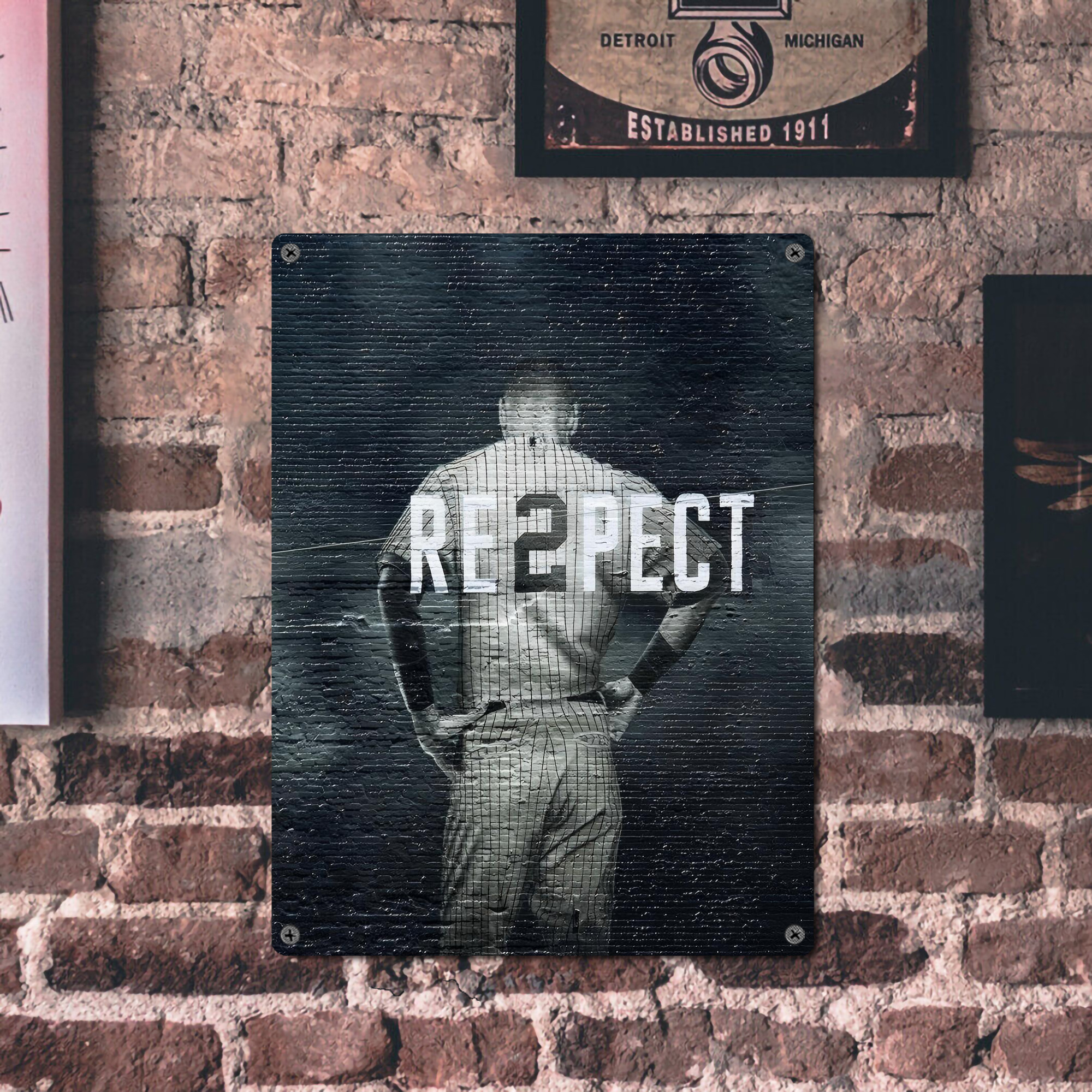 Derek Jeter 48 Vintage Metal Tin Sign 12x16inch – Retro Wall Art Decor For Home, Bar, Kitchen, Bedroom, Office – Durable Iron Sheet Poster, Easy To Hang, Full-Color Printing