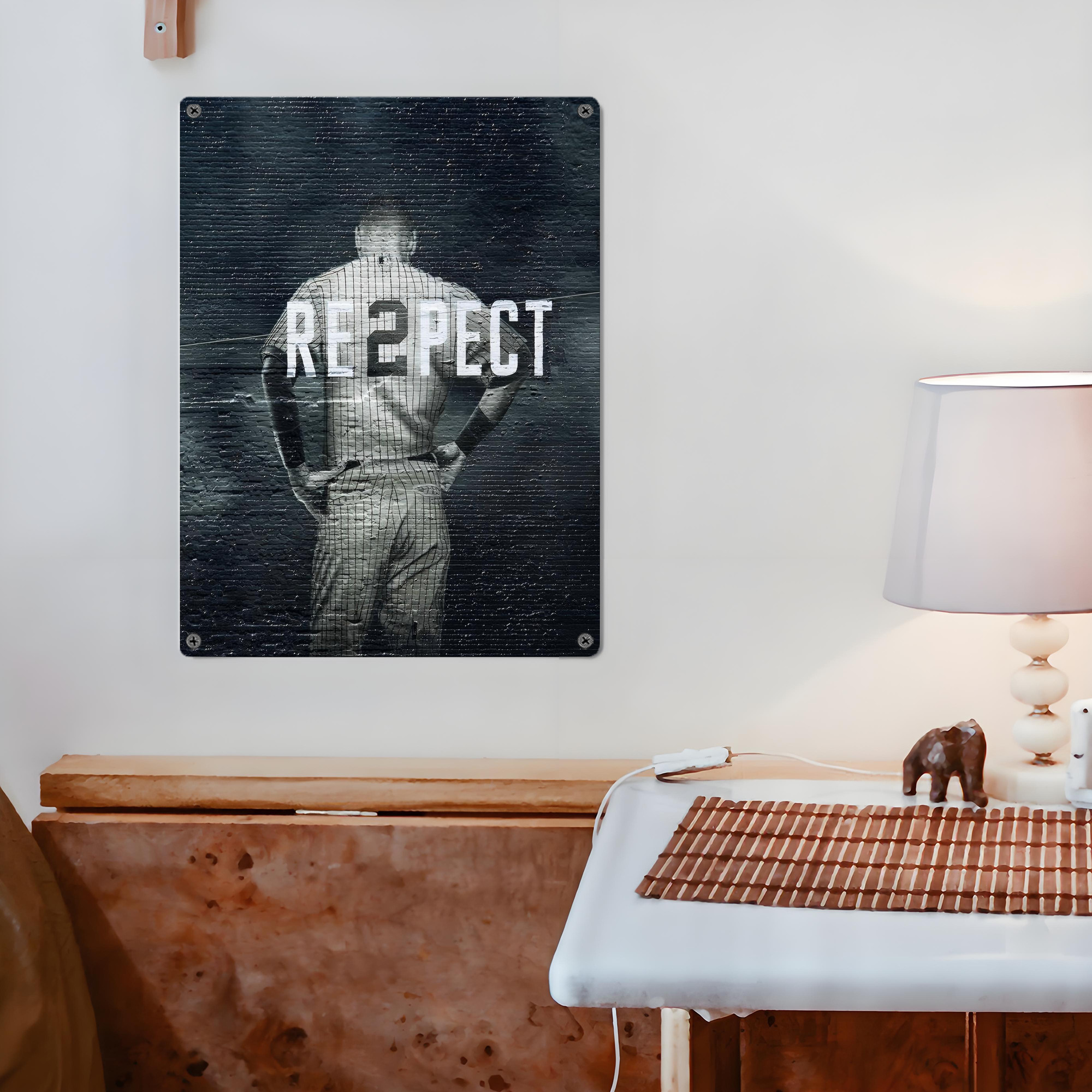 Derek Jeter 48 Vintage Metal Tin Sign 12x16inch – Retro Wall Art Decor For Home, Bar, Kitchen, Bedroom, Office – Durable Iron Sheet Poster, Easy To Hang, Full-Color Printing