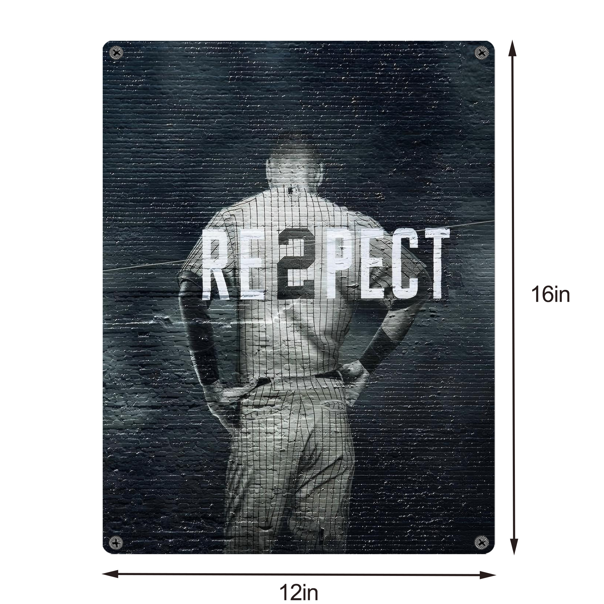 Derek Jeter 48 Vintage Metal Tin Sign 12x16inch – Retro Wall Art Decor For Home, Bar, Kitchen, Bedroom, Office – Durable Iron Sheet Poster, Easy To Hang, Full-Color Printing