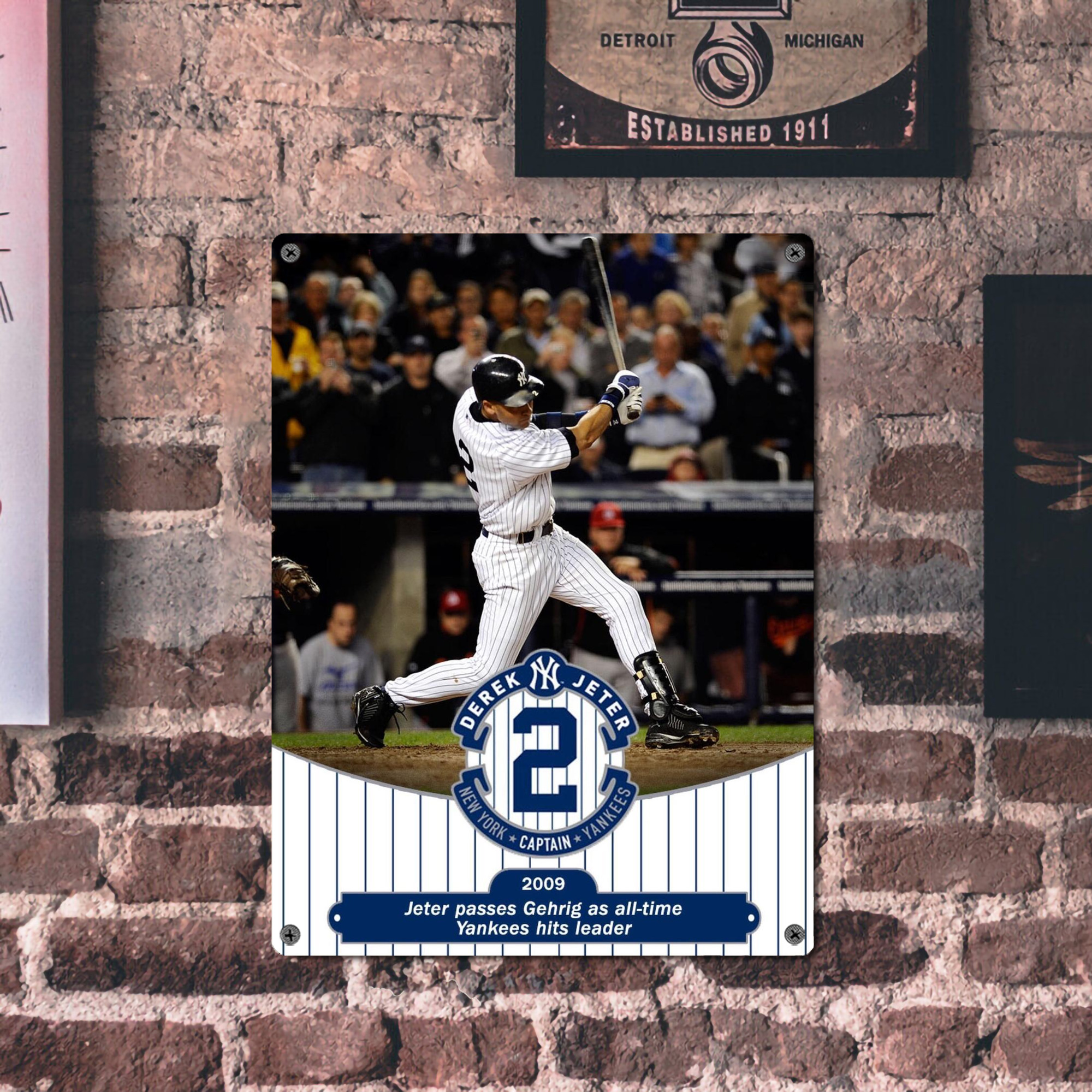 Derek Jeter 88 Vintage Metal Tin Sign 12x16inch – Retro Wall Art Decor For Home, Bar, Kitchen, Bedroom, Office – Durable Iron Sheet Poster, Easy To Hang, Full-Color Printing