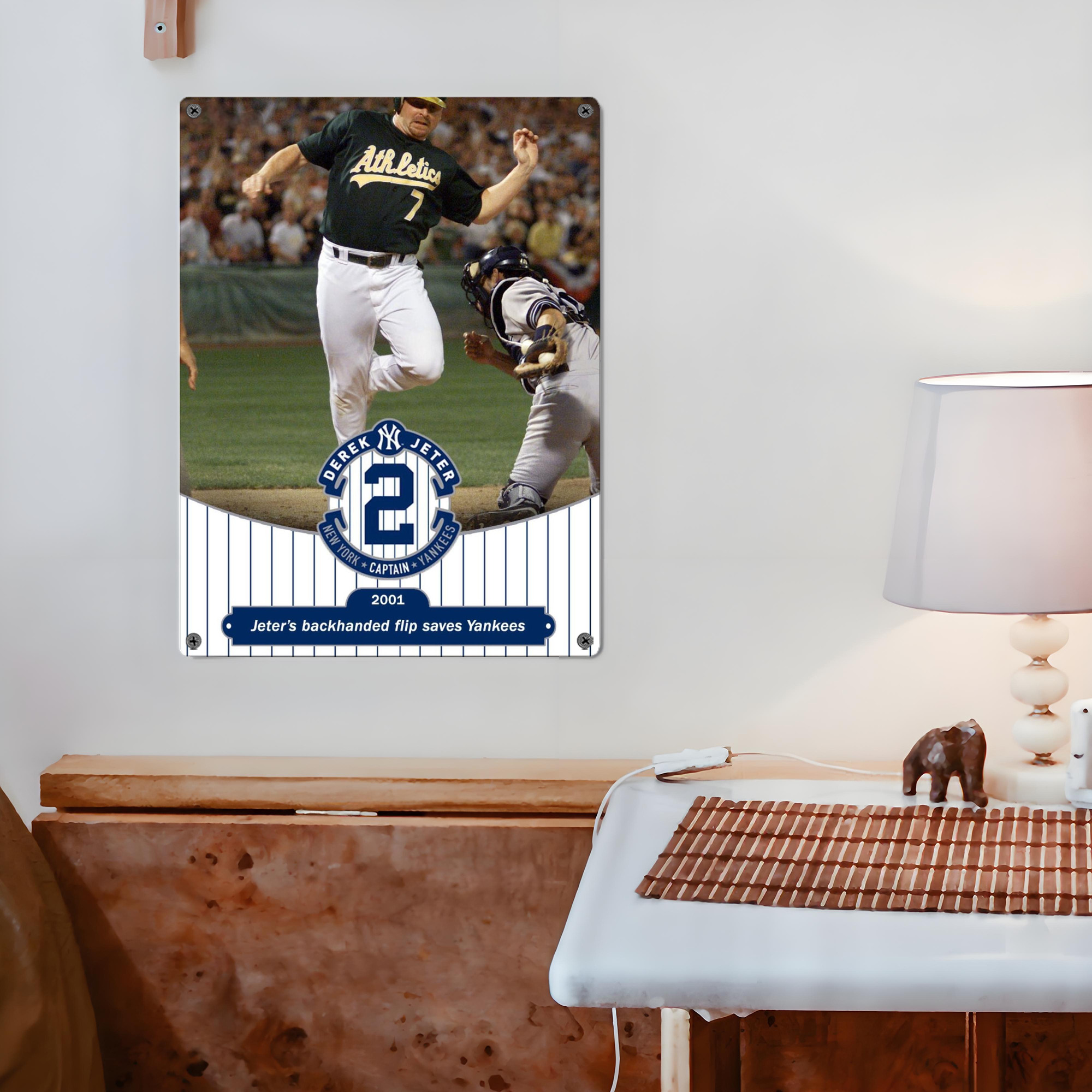Derek Jeter 111 Vintage Metal Tin Sign 12x16inch – Retro Wall Art Decor For Home, Bar, Kitchen, Bedroom, Office – Durable Iron Sheet Poster, Easy To Hang, Full-Color Printing
