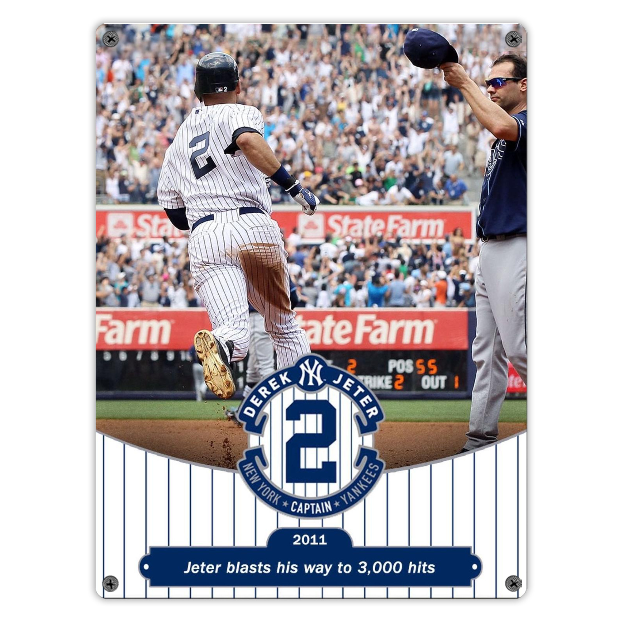 Derek Jeter 102 Vintage Metal Tin Sign 12x16inch – Retro Wall Art Decor For Home, Bar, Kitchen, Bedroom, Office – Durable Iron Sheet Poster, Easy To Hang, Full-Color Printing