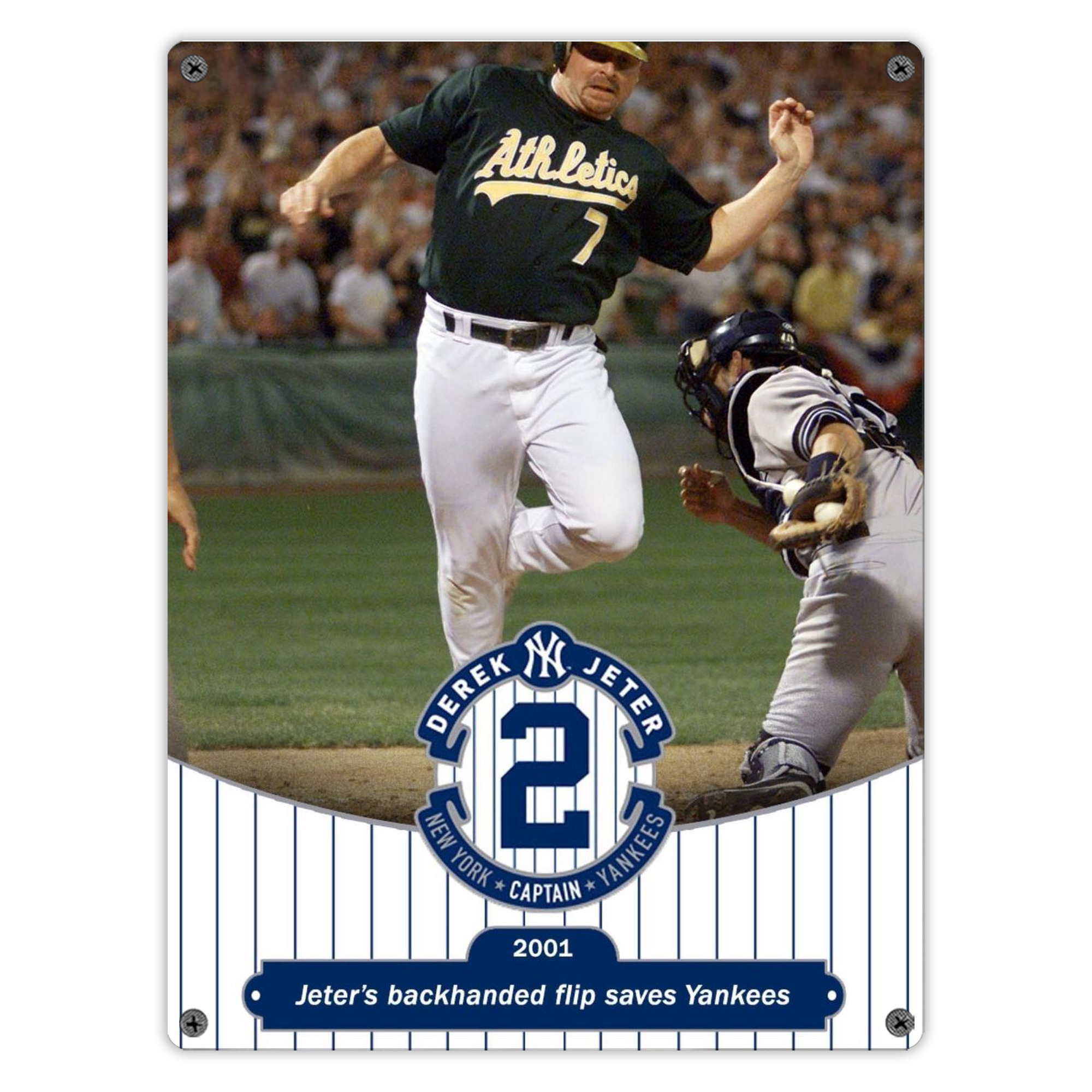 Derek Jeter 111 Vintage Metal Tin Sign 12x16inch – Retro Wall Art Decor For Home, Bar, Kitchen, Bedroom, Office – Durable Iron Sheet Poster, Easy To Hang, Full-Color Printing