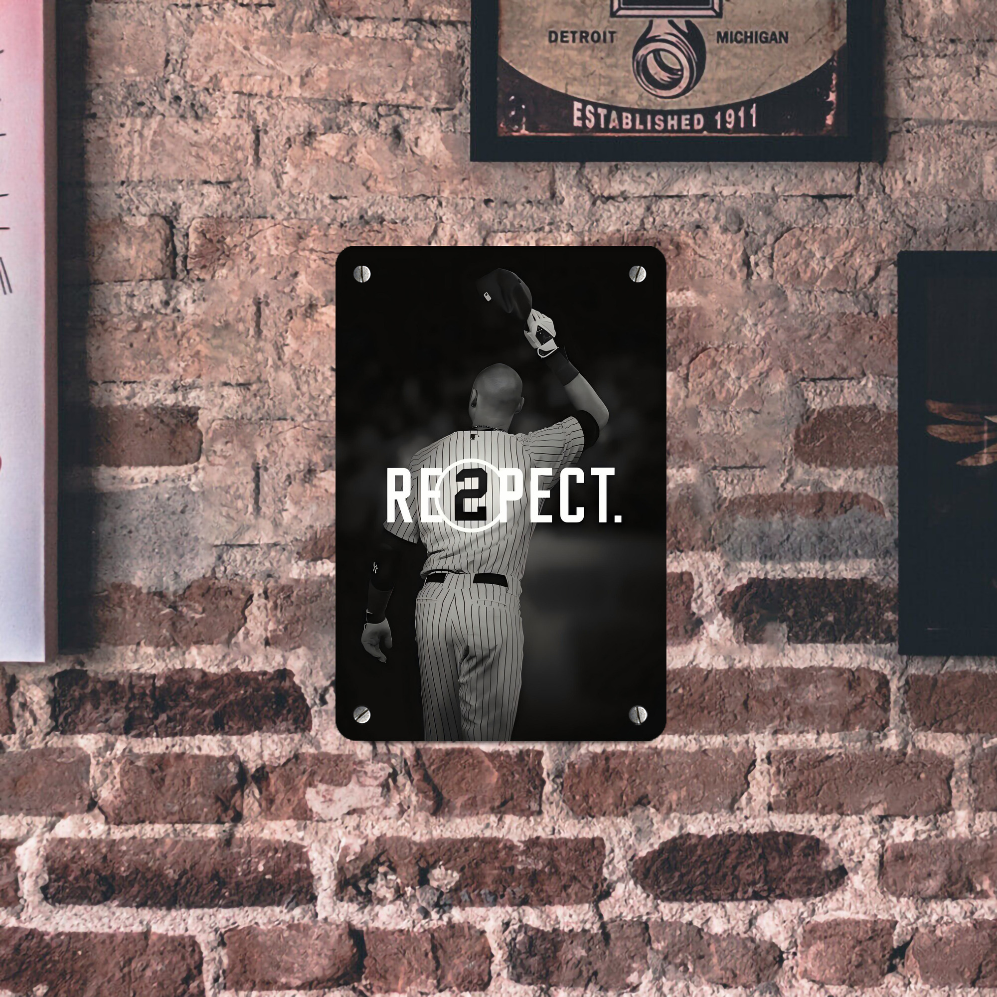 Derek Jeter 37 Metal Tin Sign 8x12inch - High-Quality Full-Print Decorative Wall Art, Durable Rust-Resistant Metal Plaque For Living Room, Bedroom, Kitchen, Office, Bar Décor