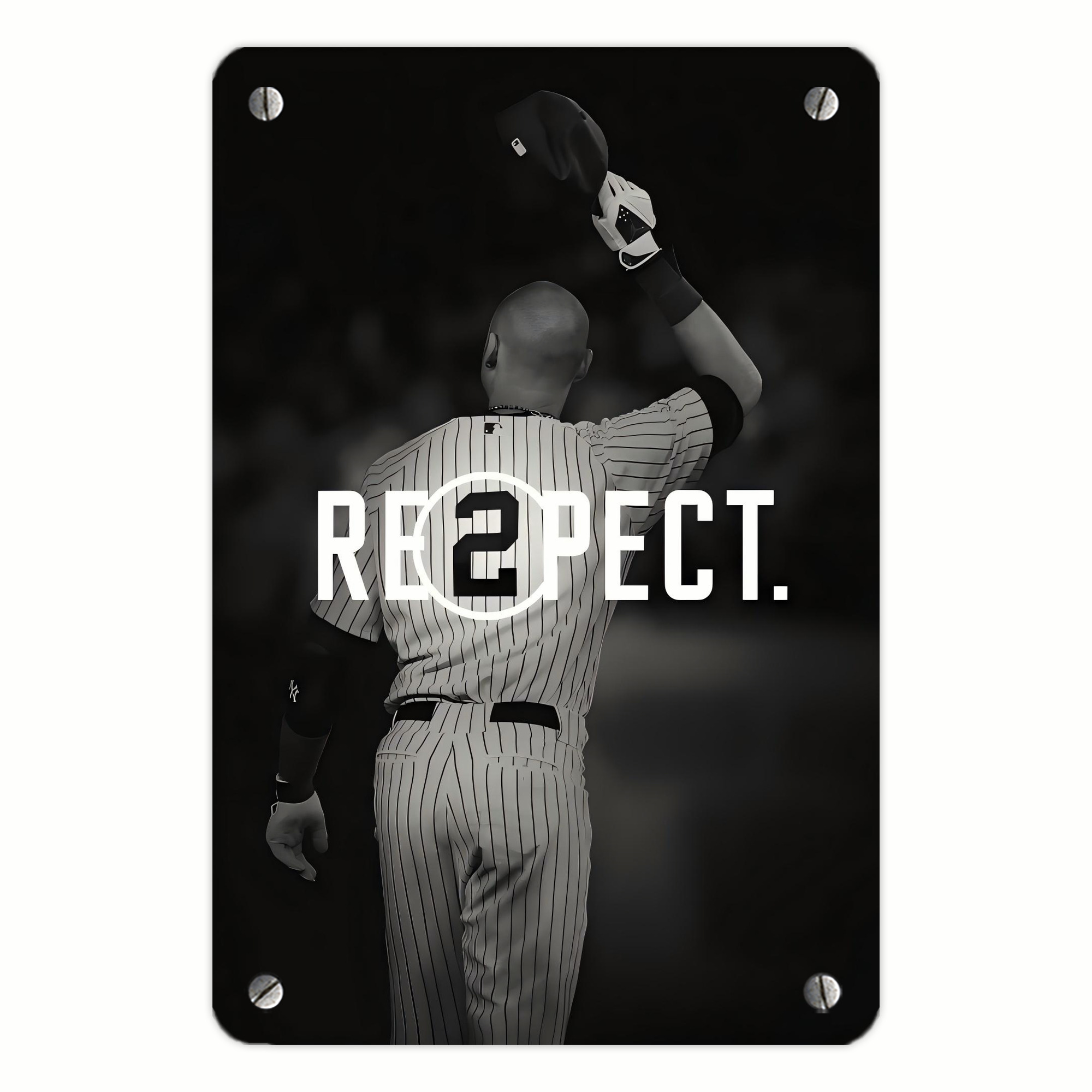 Derek Jeter 37 Metal Tin Sign 8x12inch - High-Quality Full-Print Decorative Wall Art, Durable Rust-Resistant Metal Plaque For Living Room, Bedroom, Kitchen, Office, Bar Décor