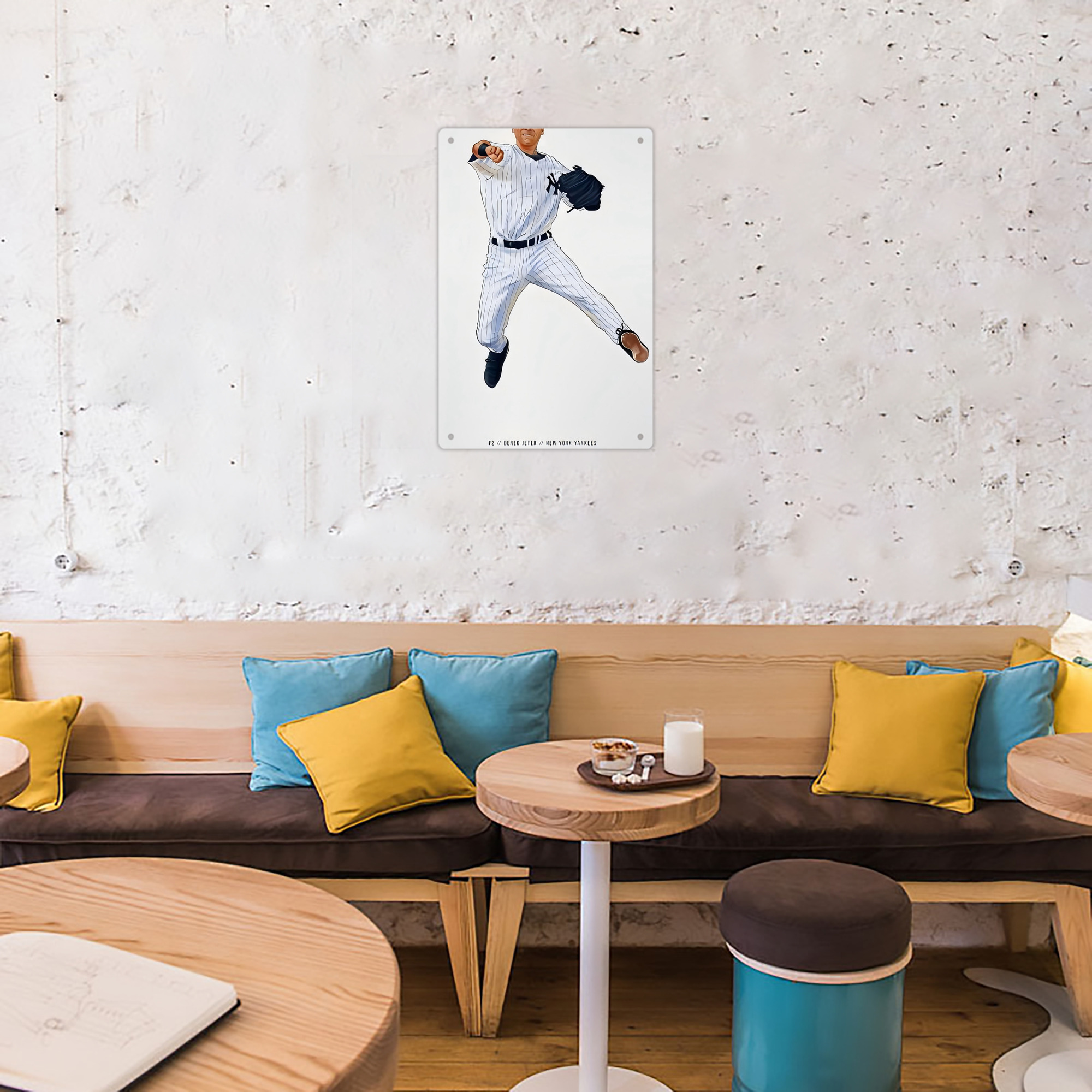 Derek Jeter 17 8x12inch Vertical Aluminum Sign - Durable Fade-Resistant Indoor/Outdoor Safety & Information Plaque For Office, Hotel, Restaurant, Bar, Public Spaces