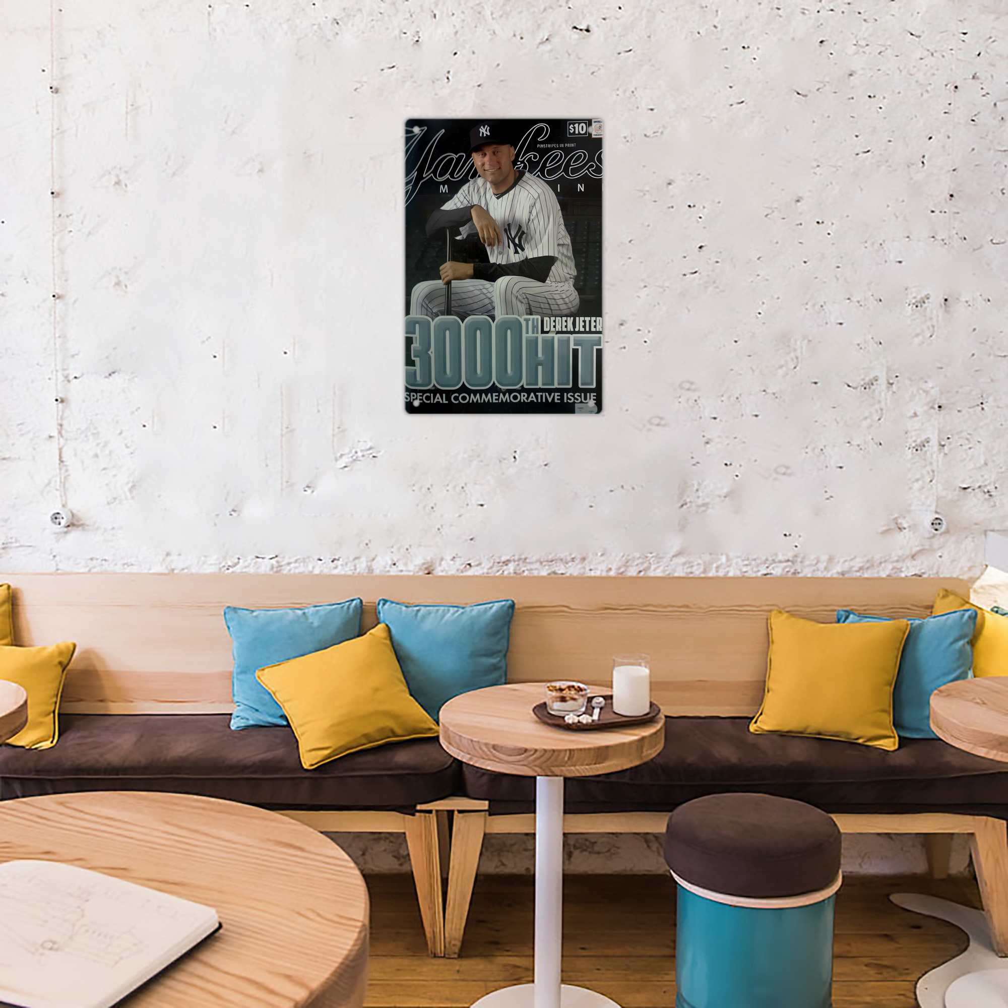 Derek Jeter 43 8x12inch Vertical Aluminum Sign - Durable Fade-Resistant Indoor/Outdoor Safety & Information Plaque For Office, Hotel, Restaurant, Bar, Public Spaces