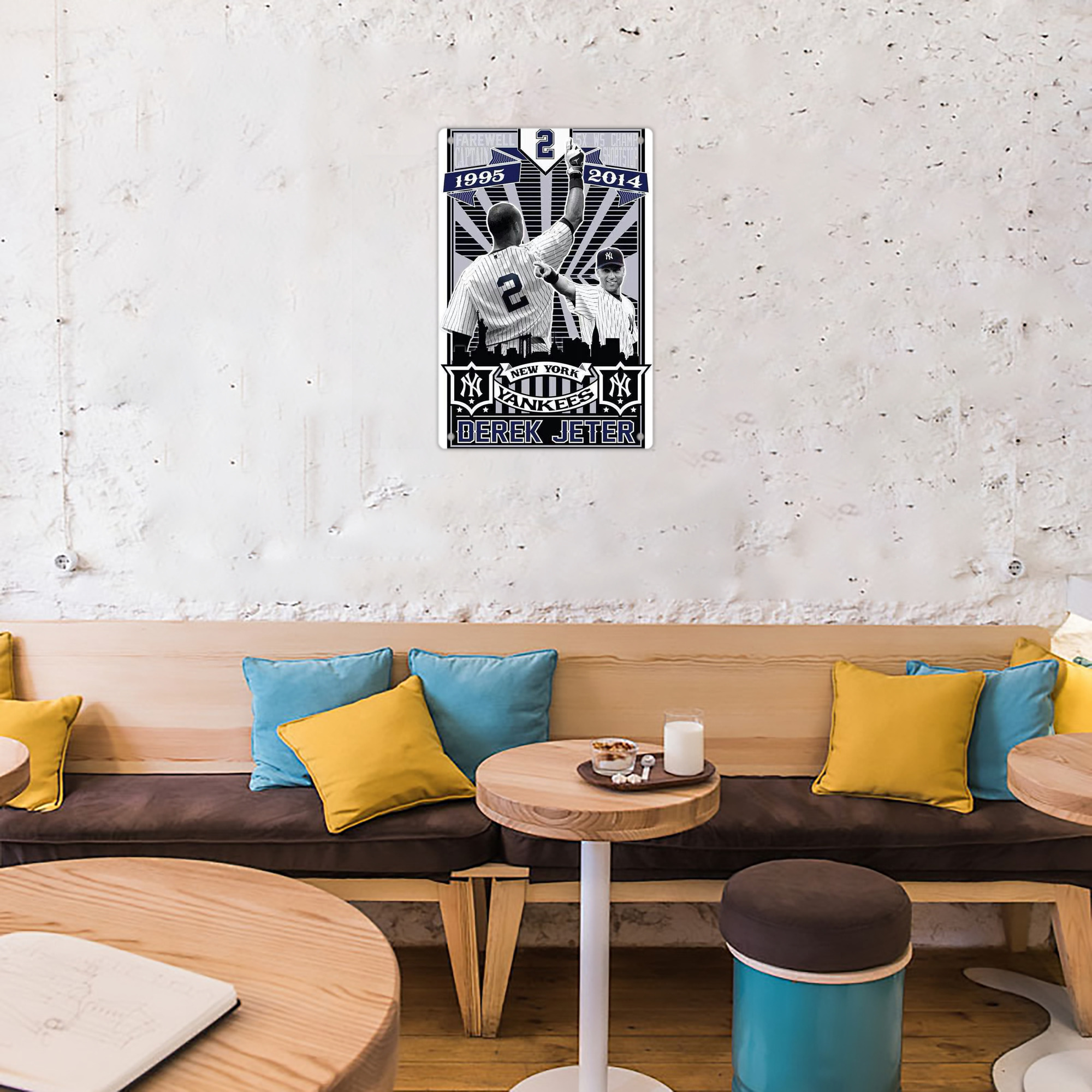 Derek Jeter 89 8x12inch Vertical Aluminum Sign - Durable Fade-Resistant Indoor/Outdoor Safety & Information Plaque For Office, Hotel, Restaurant, Bar, Public Spaces