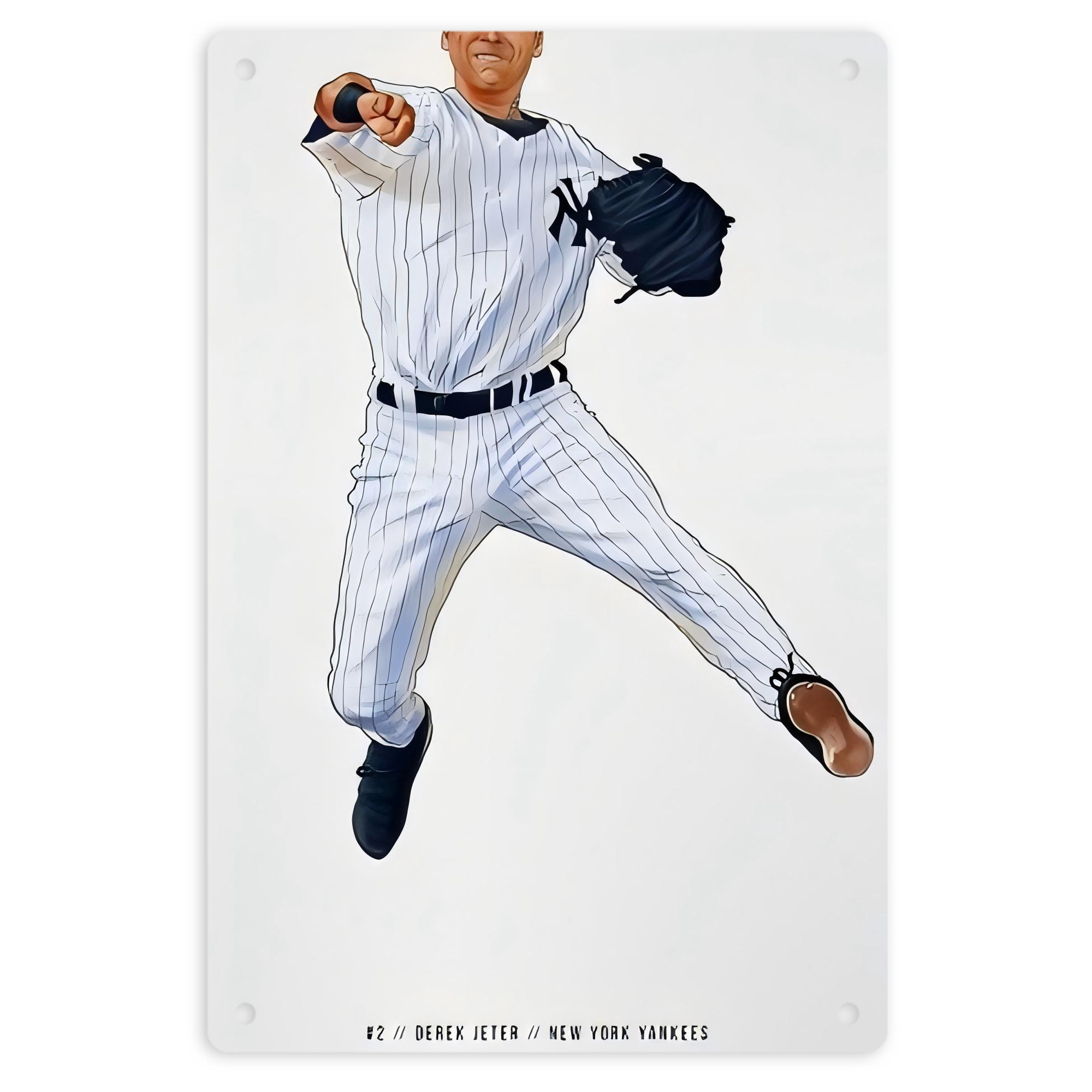 Derek Jeter 17 8x12inch Vertical Aluminum Sign - Durable Fade-Resistant Indoor/Outdoor Safety & Information Plaque For Office, Hotel, Restaurant, Bar, Public Spaces