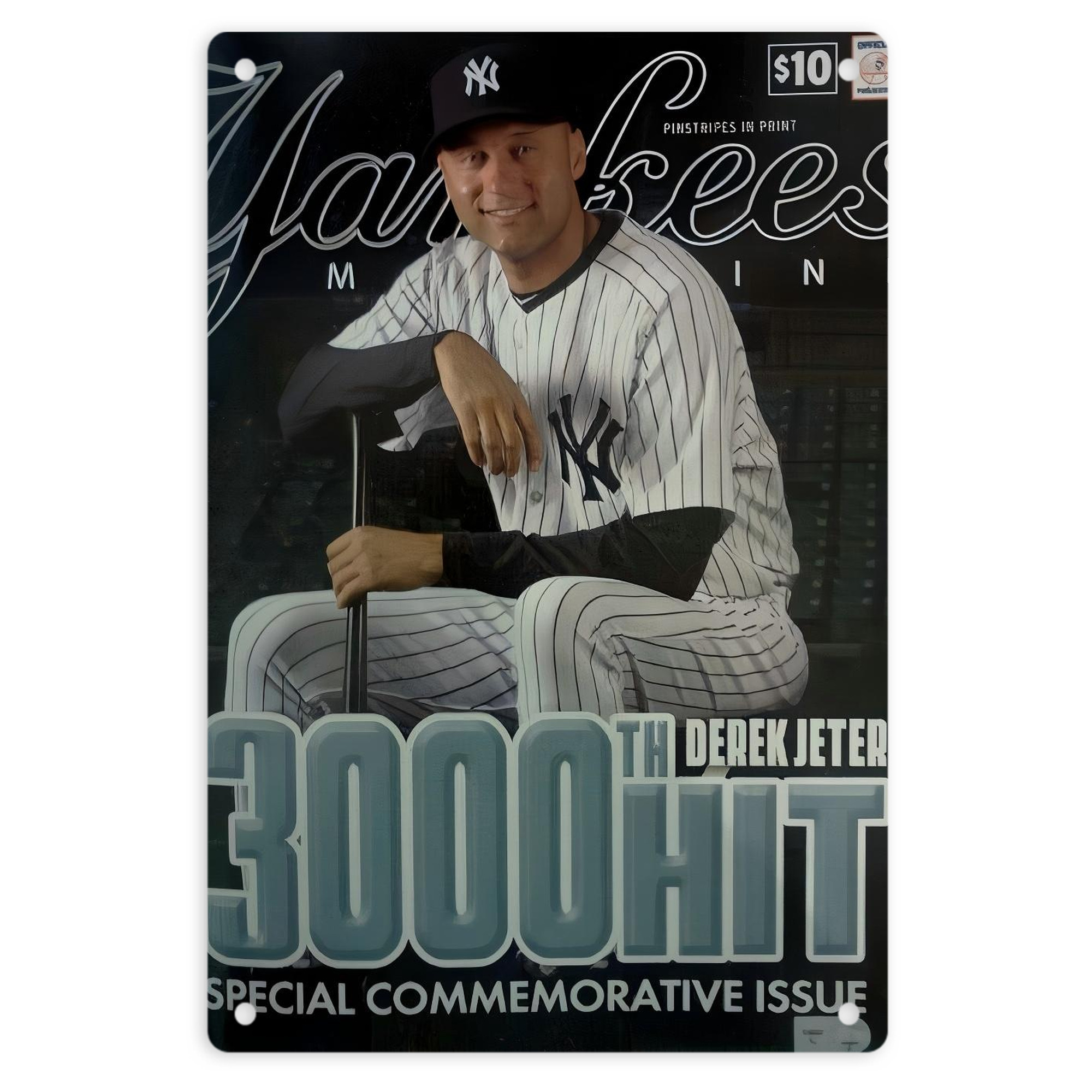Derek Jeter 43 8x12inch Vertical Aluminum Sign - Durable Fade-Resistant Indoor/Outdoor Safety & Information Plaque For Office, Hotel, Restaurant, Bar, Public Spaces