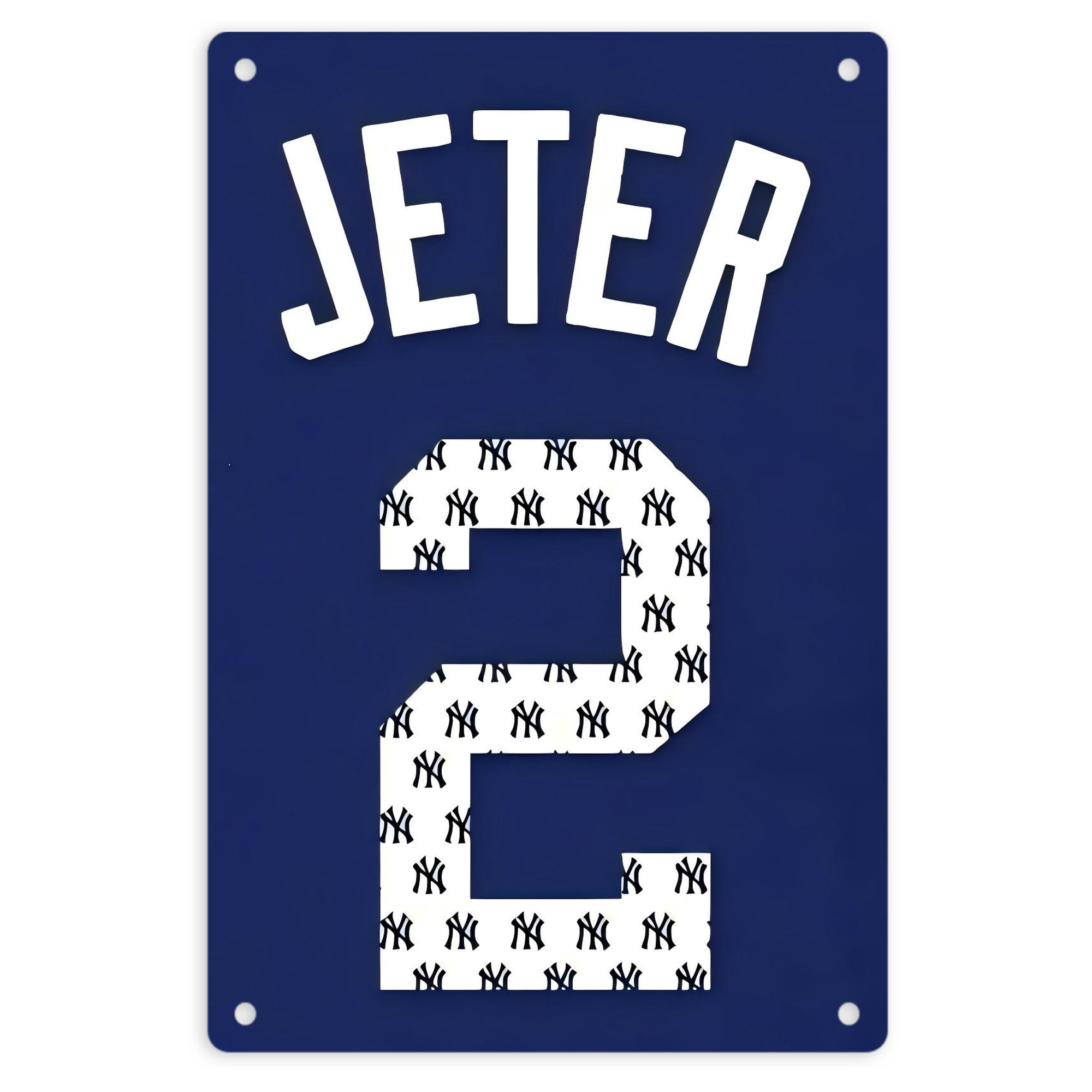 Derek Jeter 50 8x12inch Vertical Aluminum Sign - Durable Fade-Resistant Indoor/Outdoor Safety & Information Plaque For Office, Hotel, Restaurant, Bar, Public Spaces