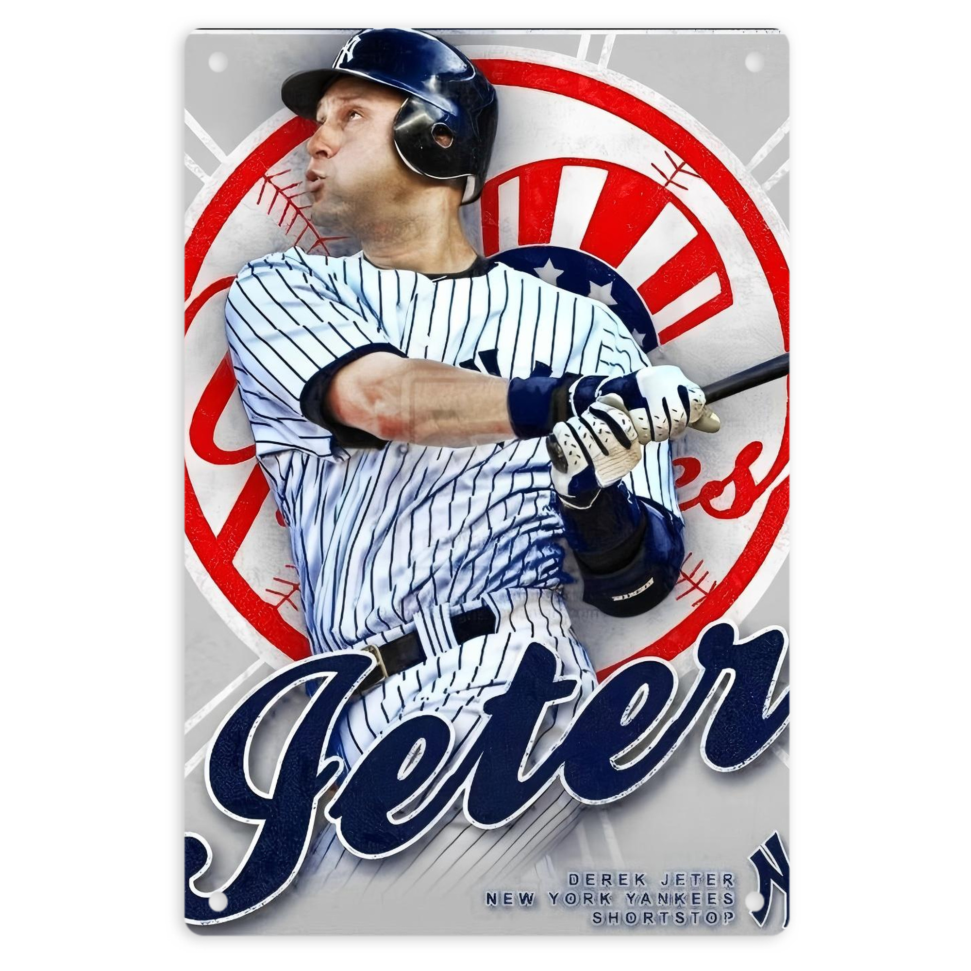Derek Jeter 62 8x12inch Vertical Aluminum Sign - Durable Fade-Resistant Indoor/Outdoor Safety & Information Plaque For Office, Hotel, Restaurant, Bar, Public Spaces