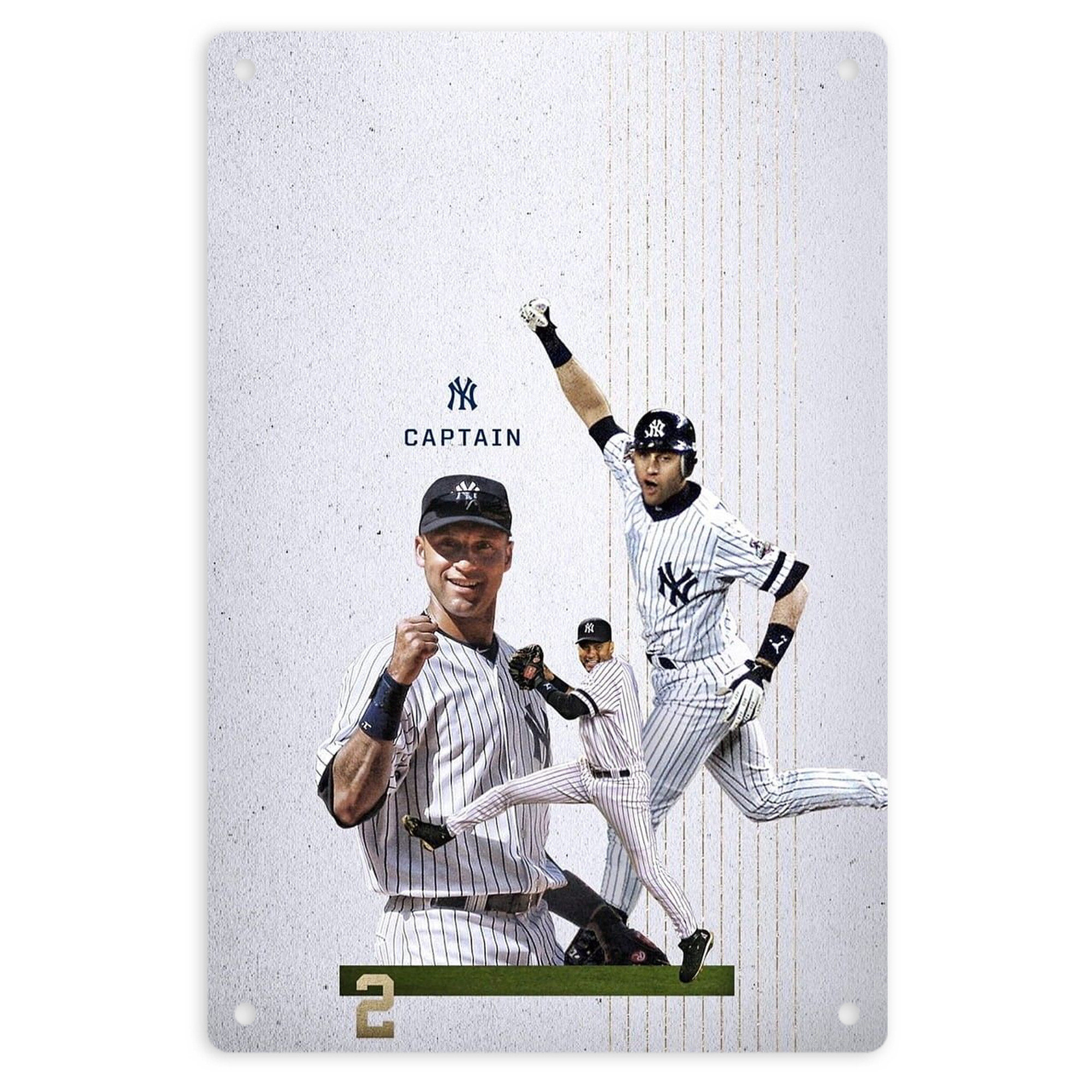 Derek Jeter 106 8x12inch Vertical Aluminum Sign - Durable Fade-Resistant Indoor/Outdoor Safety & Information Plaque For Office, Hotel, Restaurant, Bar, Public Spaces