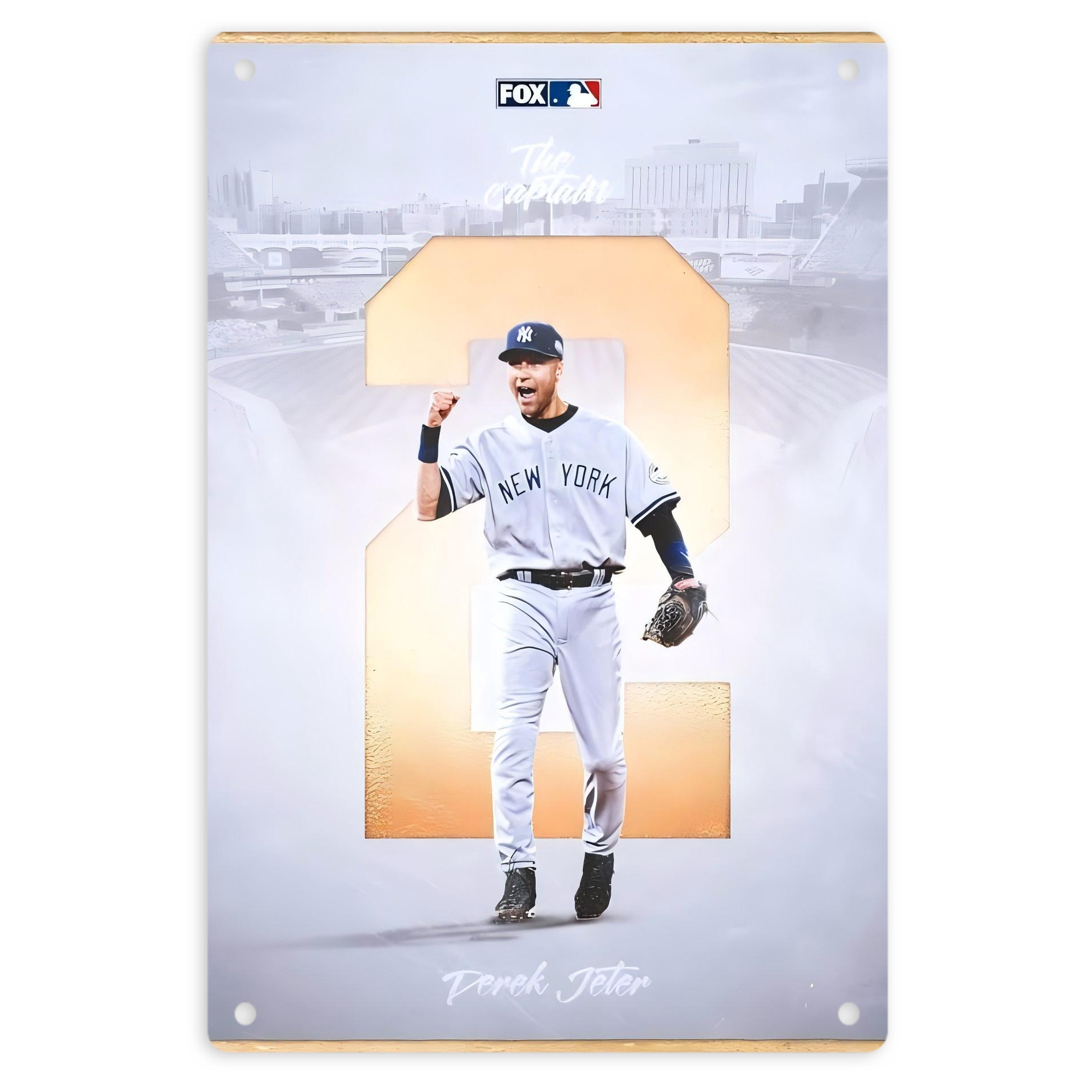 Derek Jeter 112 8x12inch Vertical Aluminum Sign - Durable Fade-Resistant Indoor/Outdoor Safety & Information Plaque For Office, Hotel, Restaurant, Bar, Public Spaces