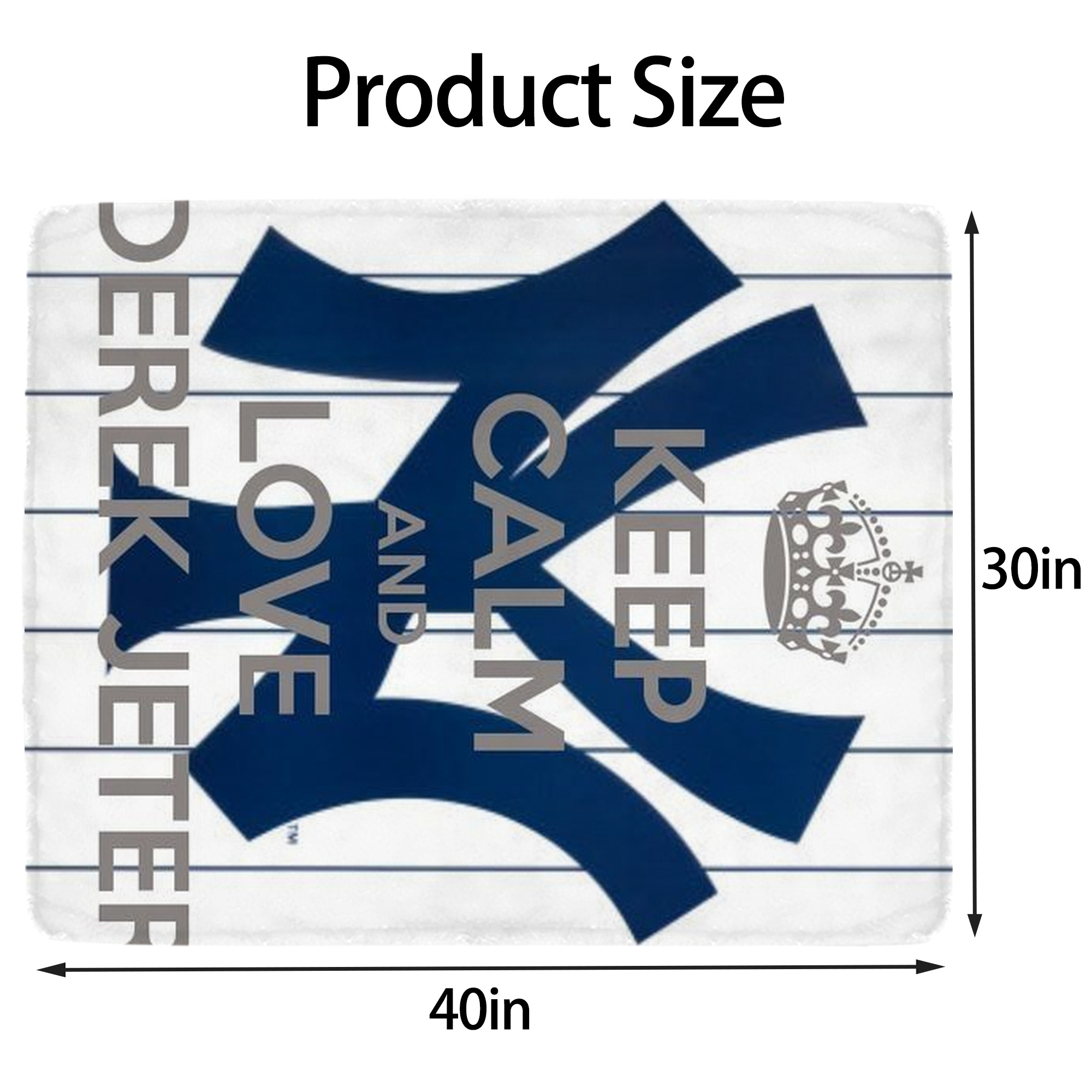 Derek Jeter 39 Soft Plush Fleece Blanket 30x40 Inch - 300GSM Flannel, Ultra Soft & Warm, Lightweight & Durable, Perfect For Kids, Adults, Couch, Bed, Camping, Travel, Gift For Family & Friends