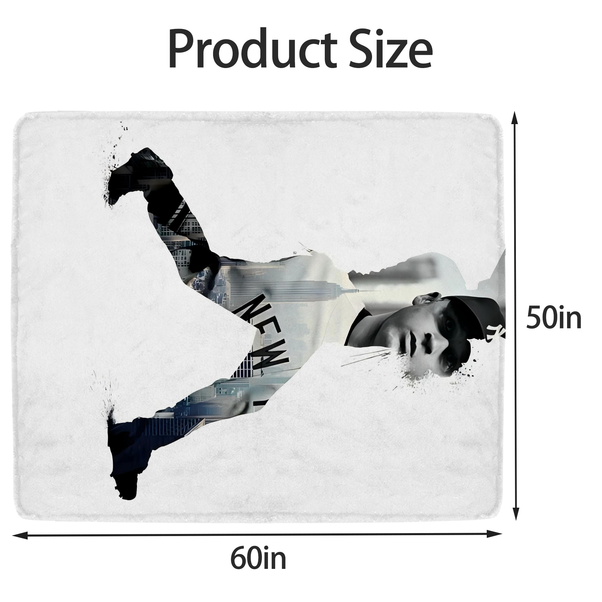 Derek Jeter 54 Soft Fleece Throw Blanket 50 X 60 Inch – Super Soft, Lightweight, And Durable – Perfect For Sofa, Bed, Camping, And More – Ideal Gift For Family And Friends